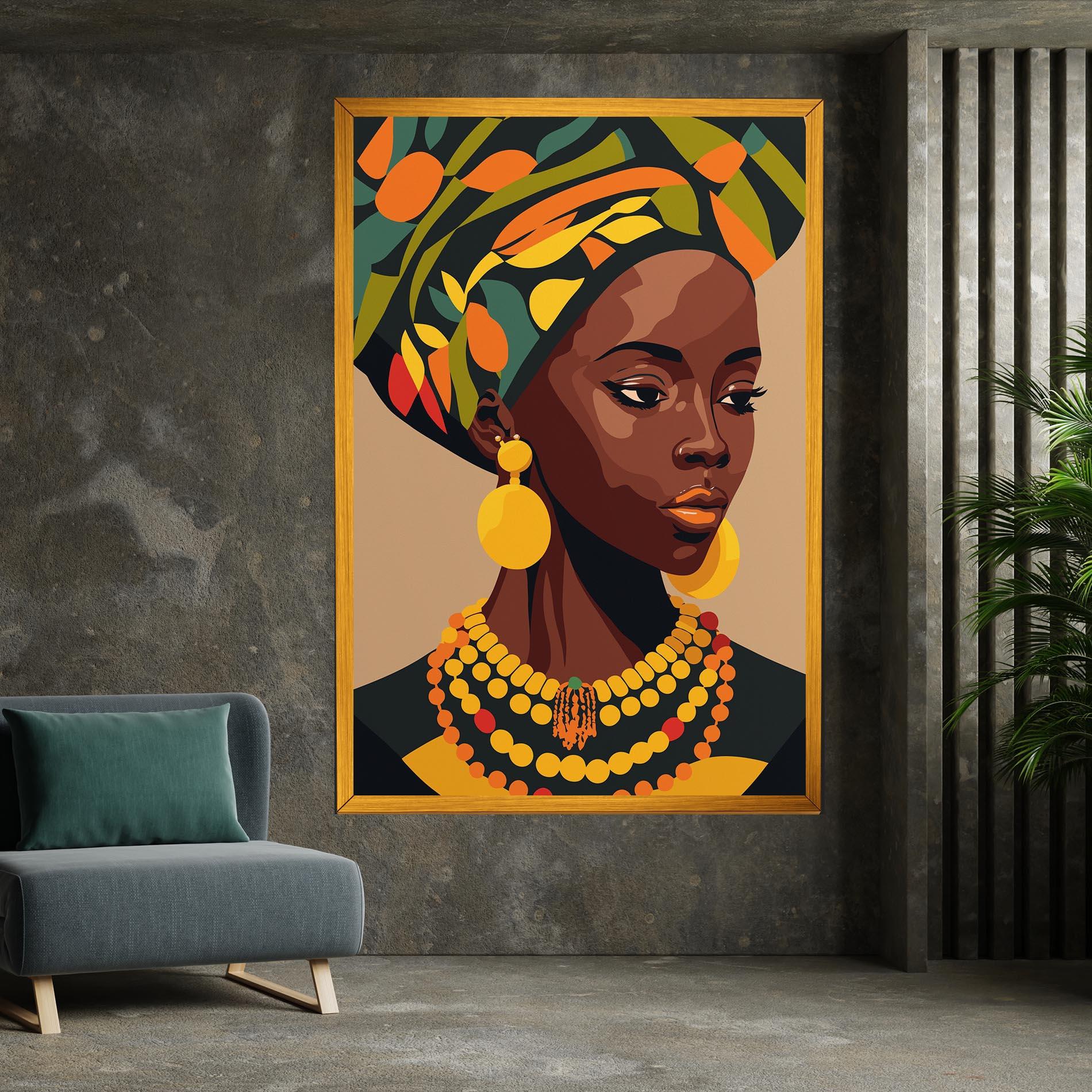 Obraz na Płótnie African Earrings mockup 7