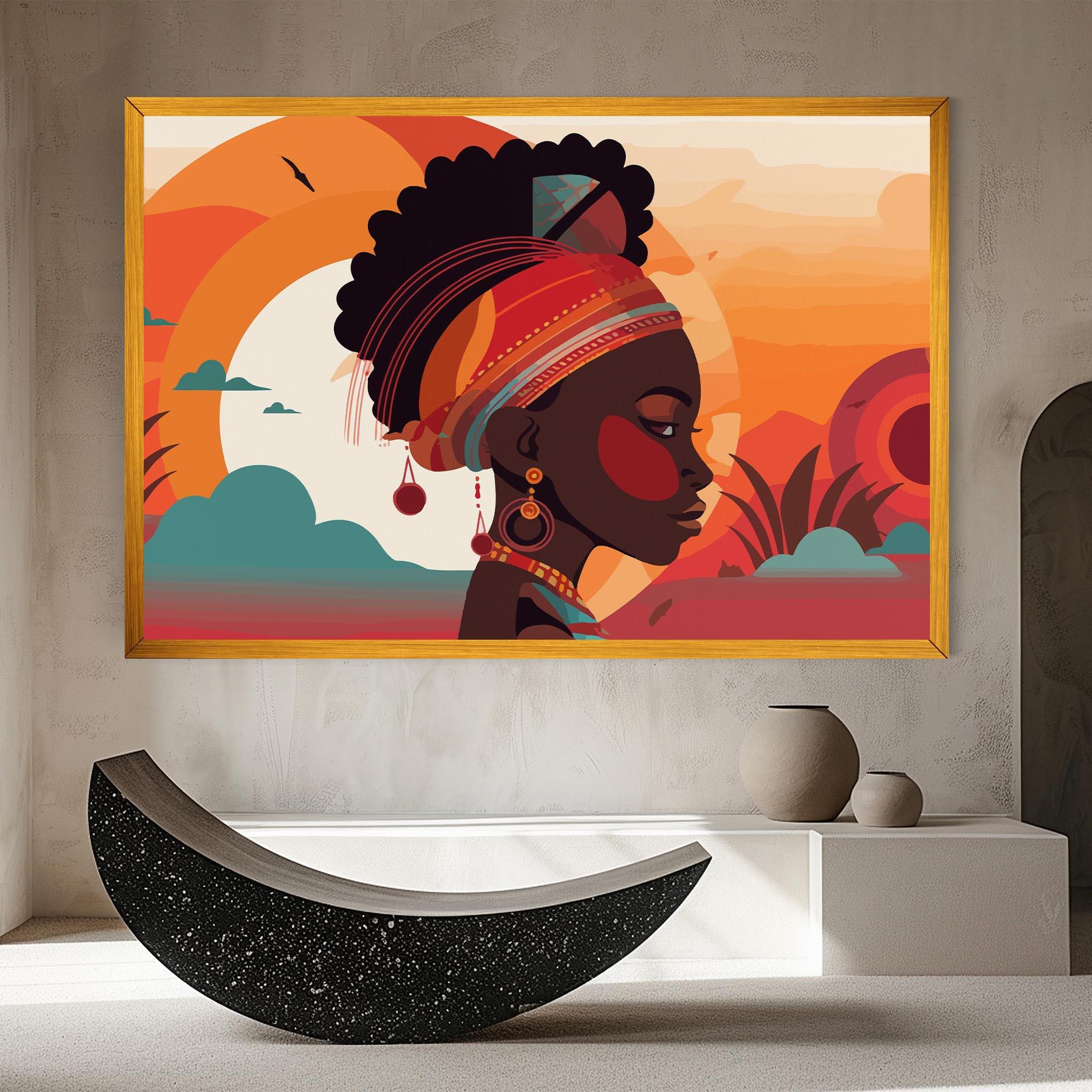 Obraz na Płótnie African Lady Art mockup 8