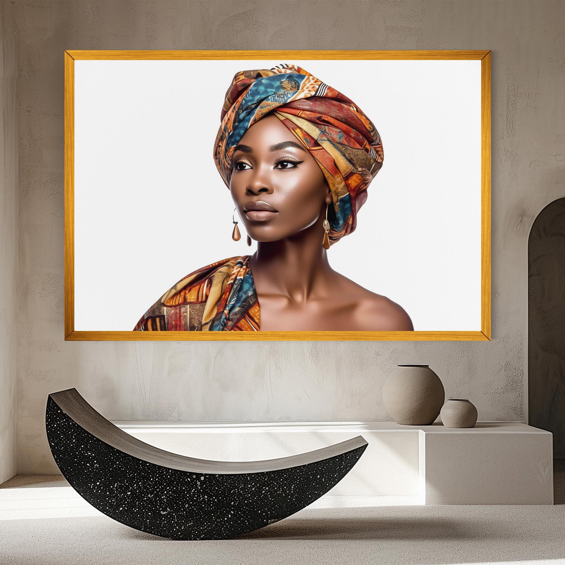 Obraz na Płótnie African Woman Turban mockup 8