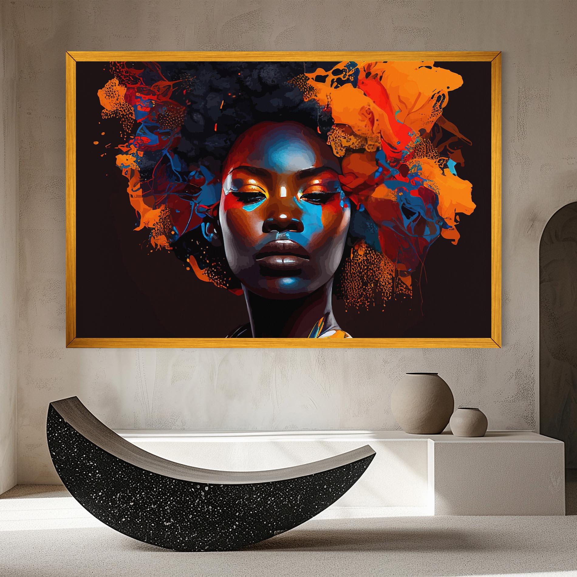 Obraz na Płótnie Africat Yellow Hair mockup 8