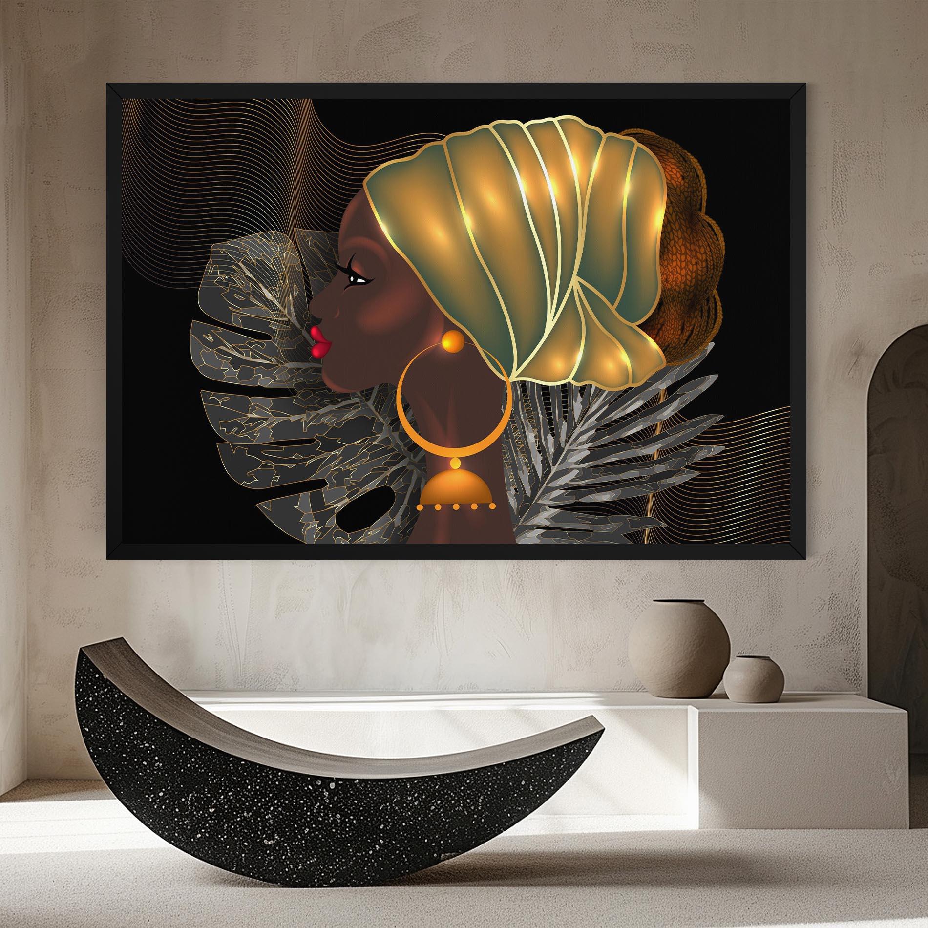 Obraz na Płótnie African Gold Leaf mockup 8