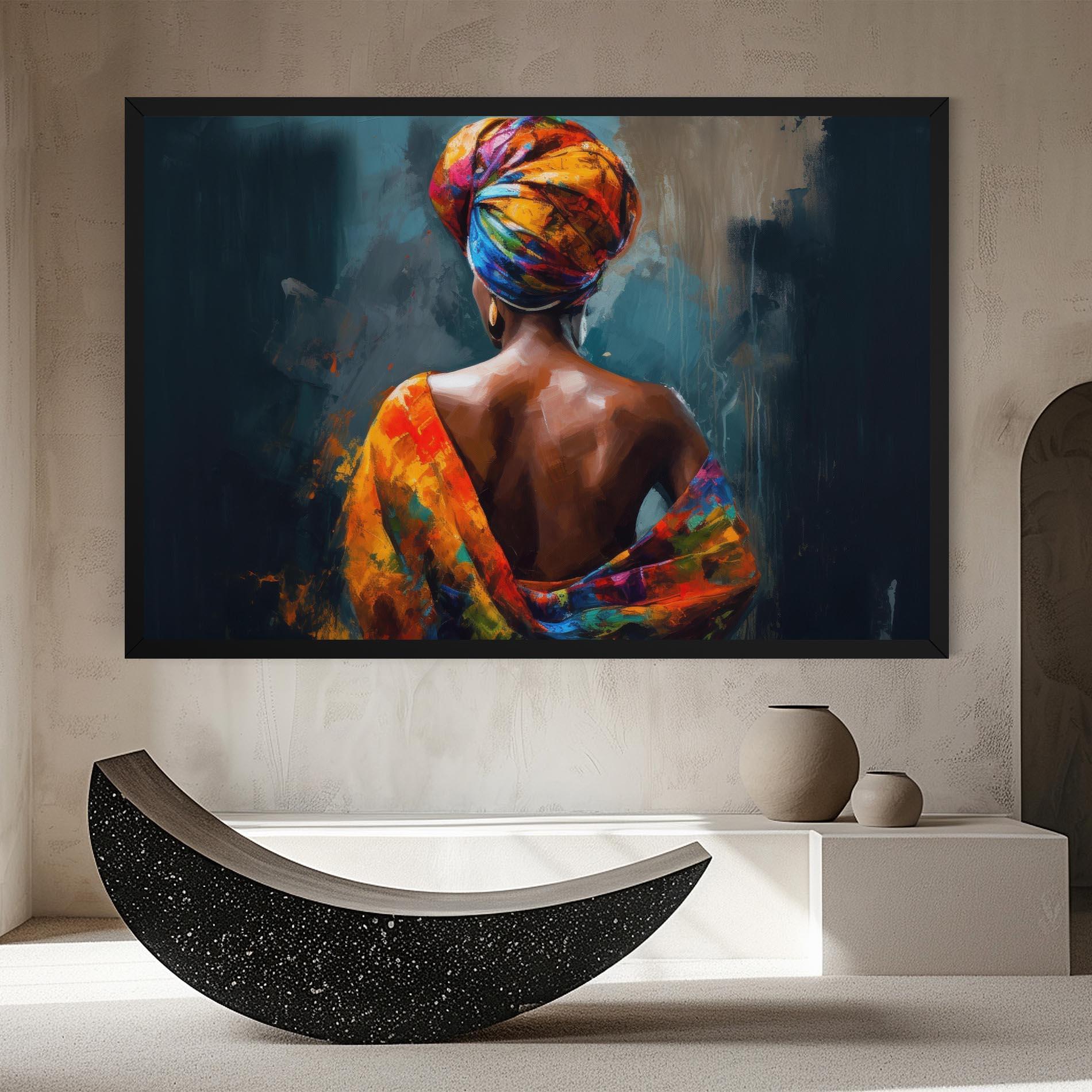 Obraz na Płótnie Colorful Turban Woman mockup 8