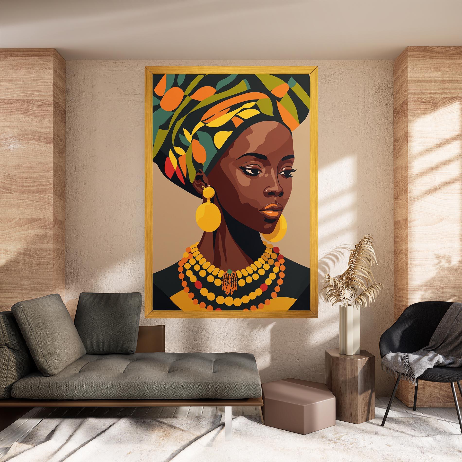 Obraz na Płótnie African Earrings mockup 8