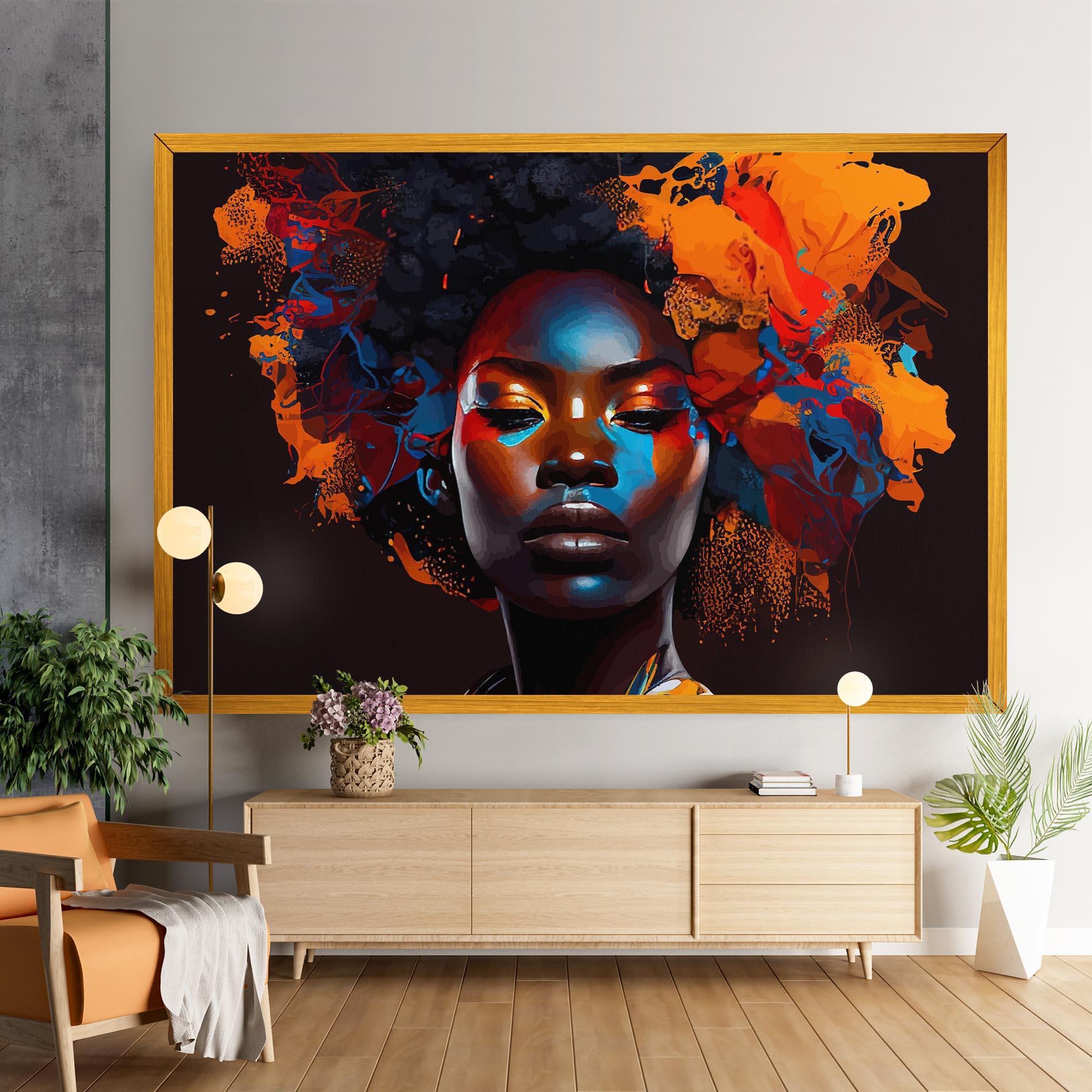 Obraz na Płótnie Africat Yellow Hair mockup 9