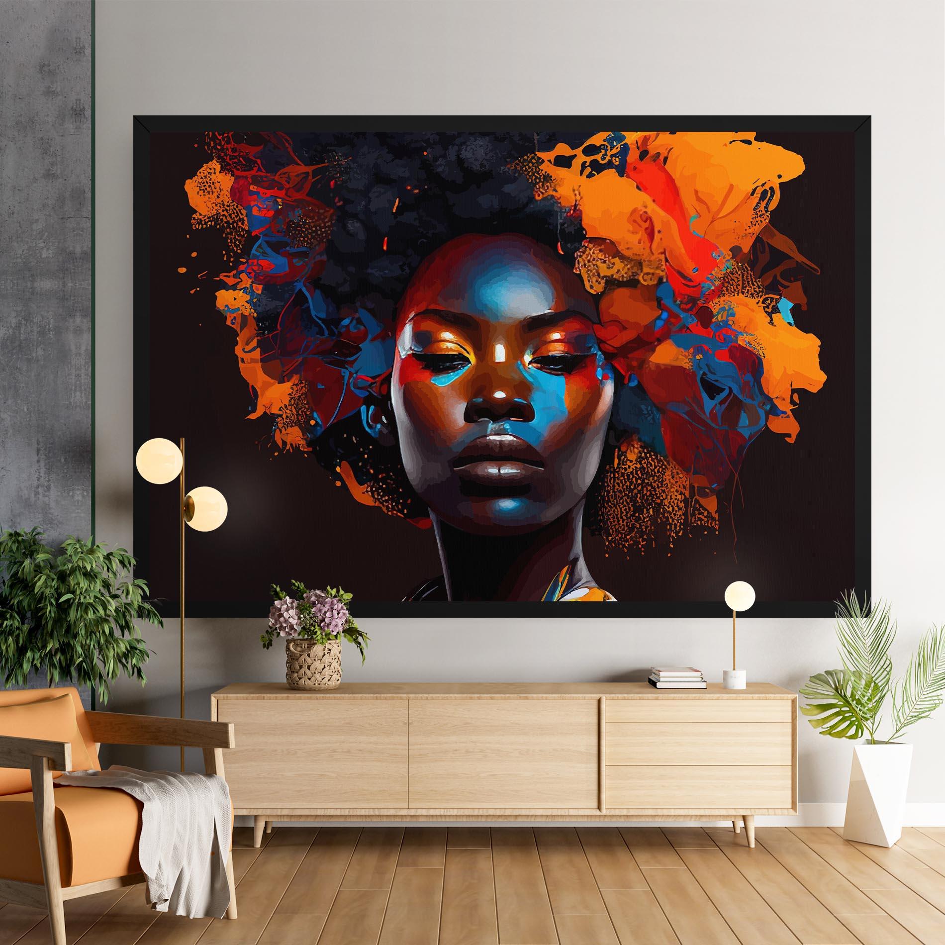 Obraz na Płótnie Africat Yellow Hair mockup 9