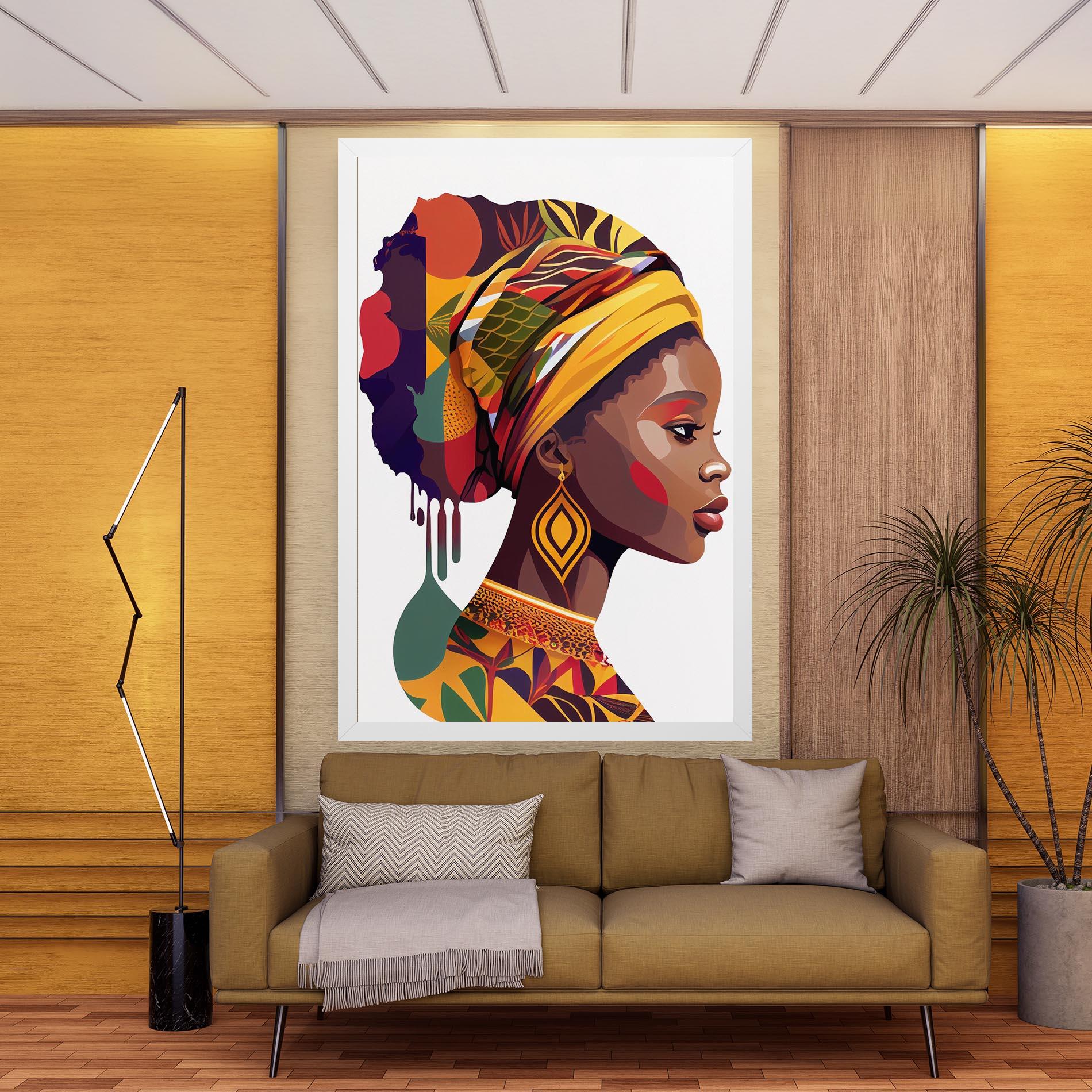 Obraz na Płótnie Colorful African mockup 9