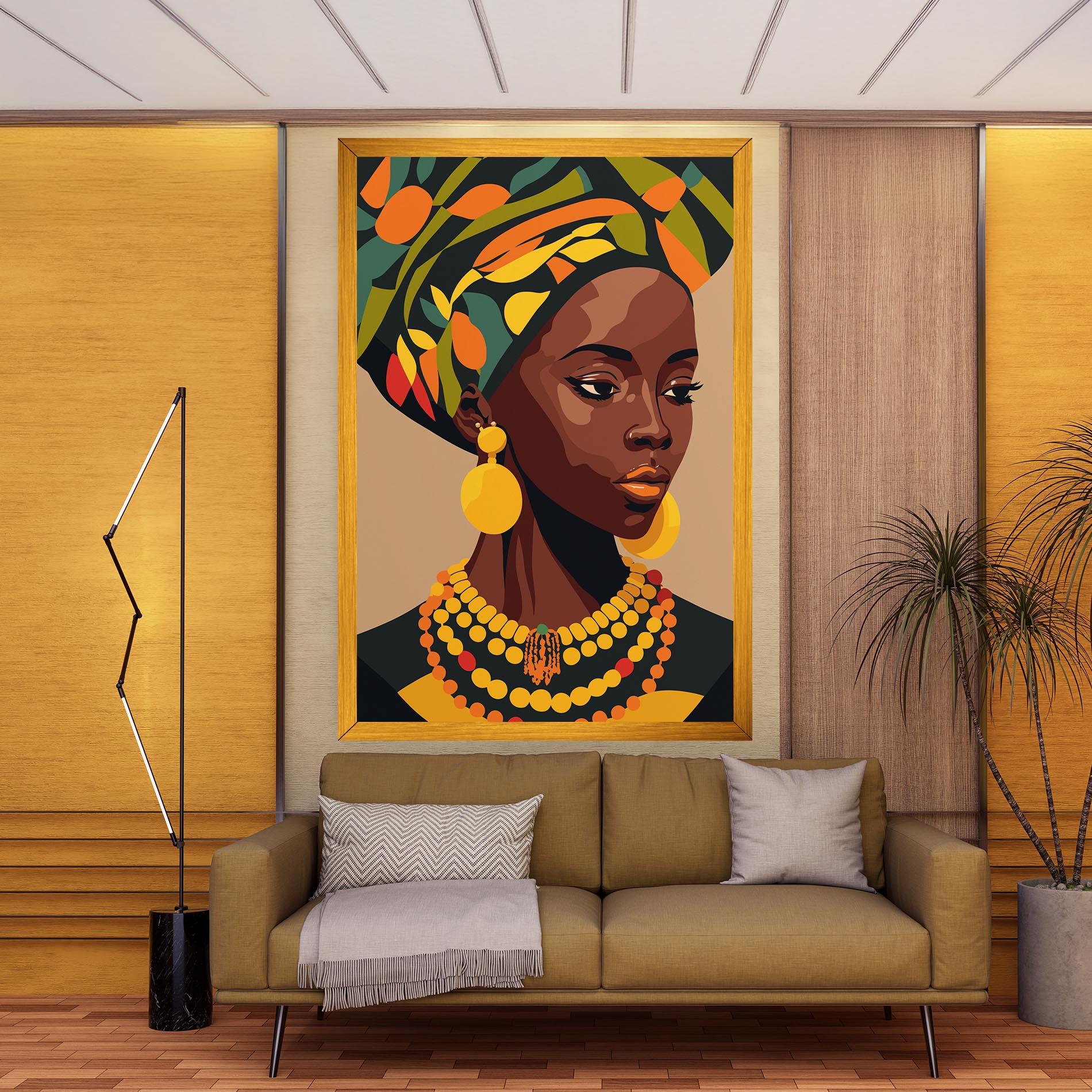 Obraz na Płótnie African Earrings mockup 9