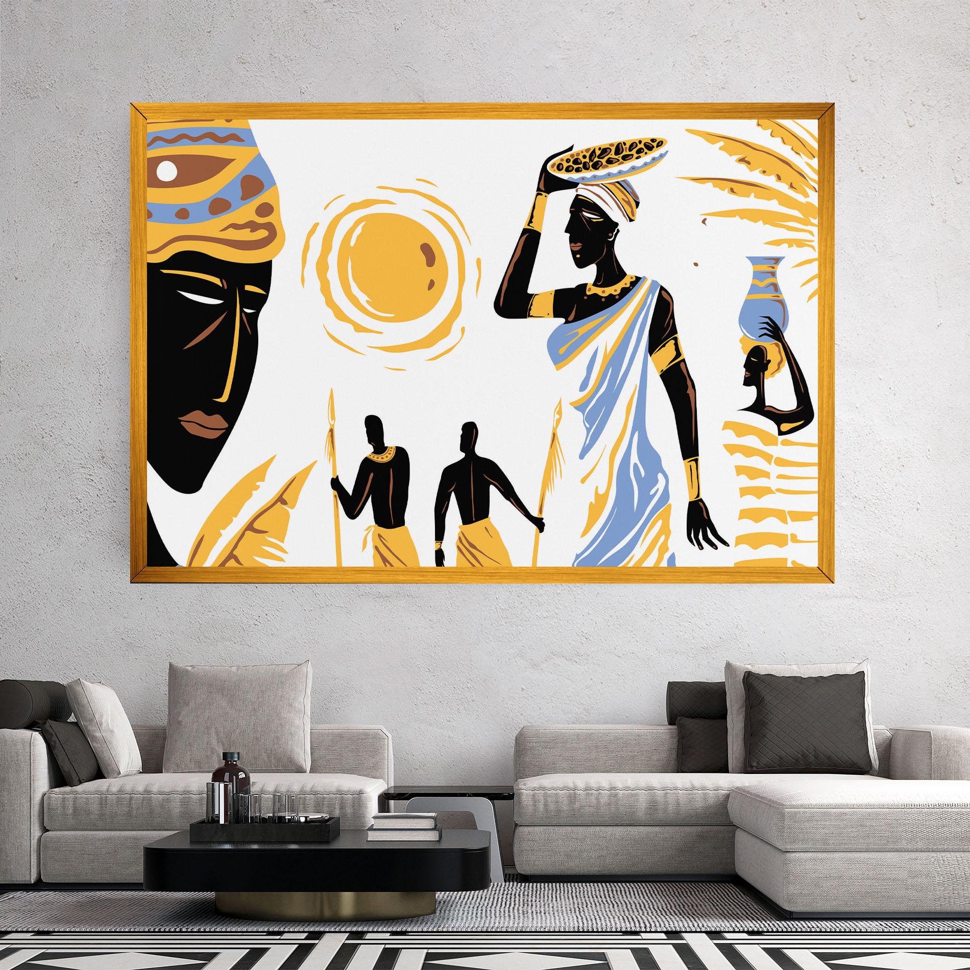 Obraz na Płótnie African Drawing mockup 2