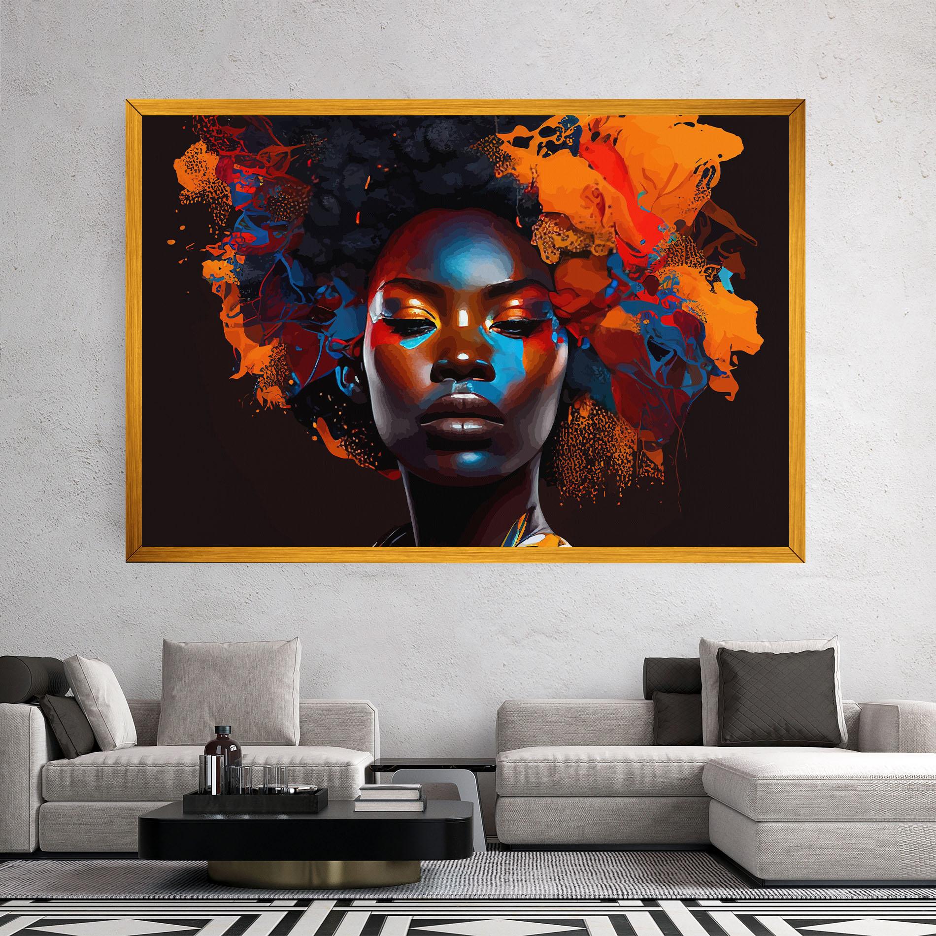 Obraz na Płótnie Africat Yellow Hair mockup 2