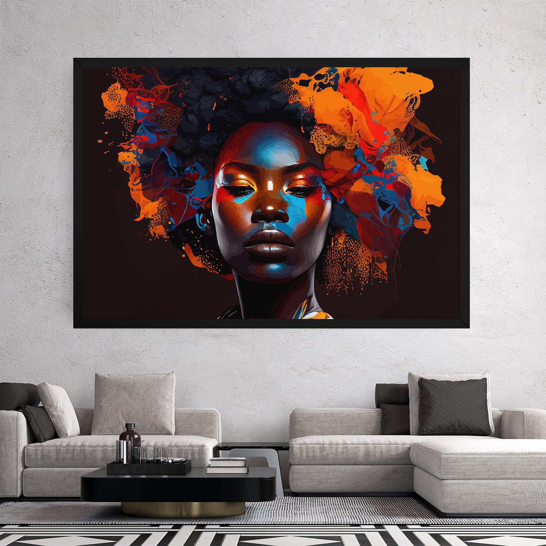 Obraz na Płótnie Africat Yellow Hair mockup 2