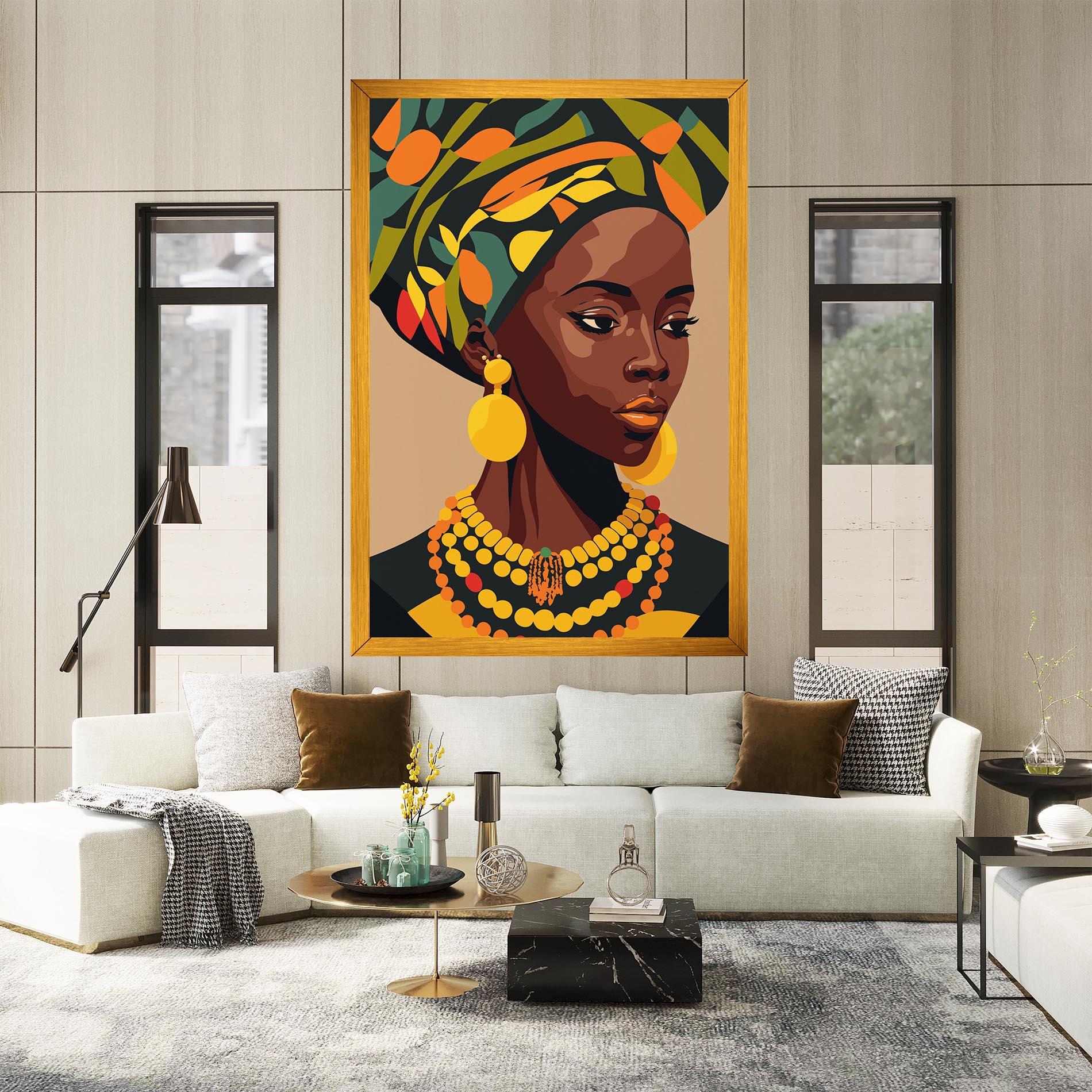 Obraz na Płótnie African Earrings mockup 2