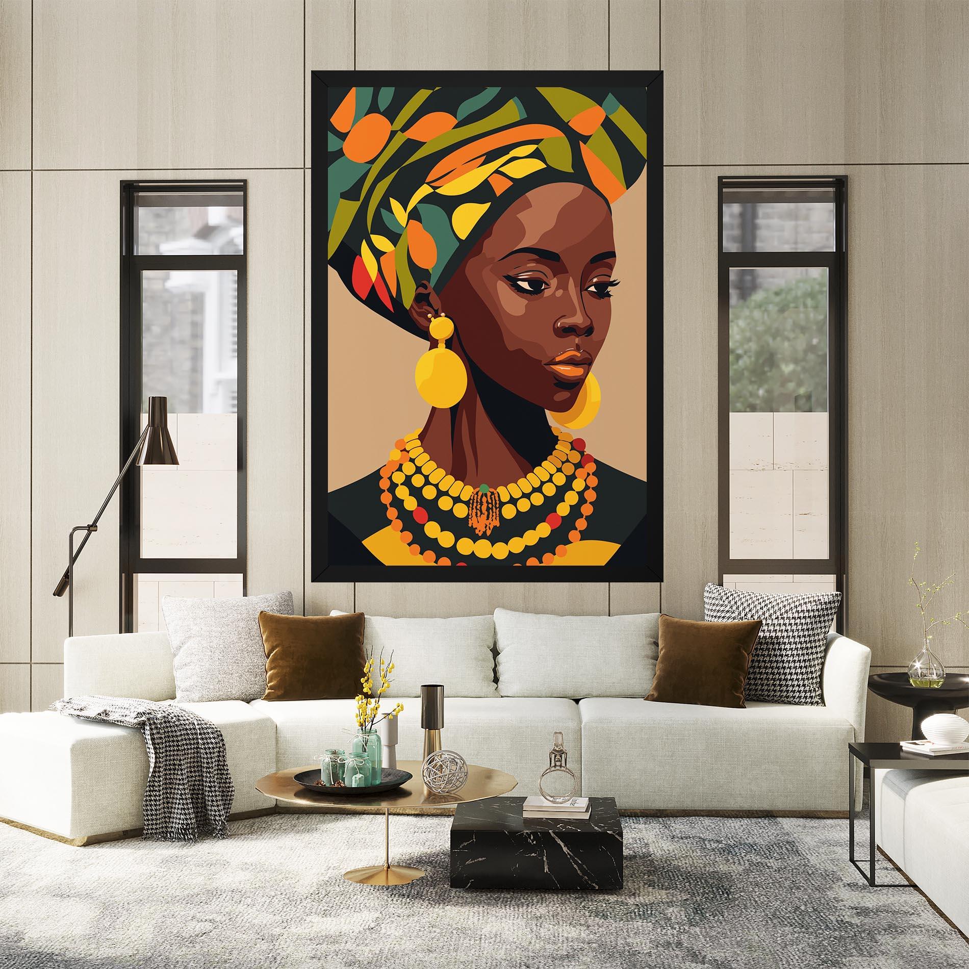 Obraz na Płótnie African Earrings mockup 2