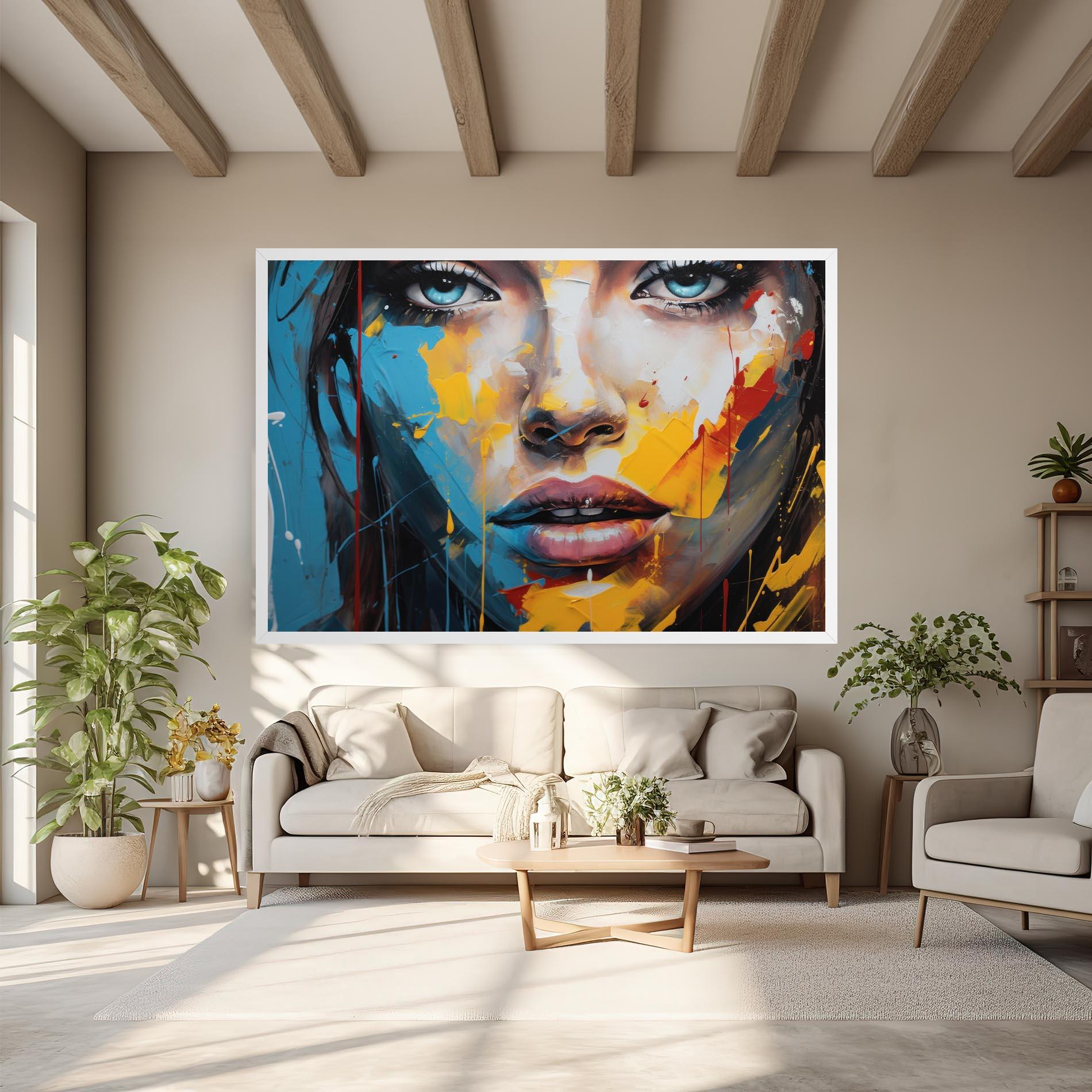 Obraz na Płótnie Woman Abstract Lips mockup 6