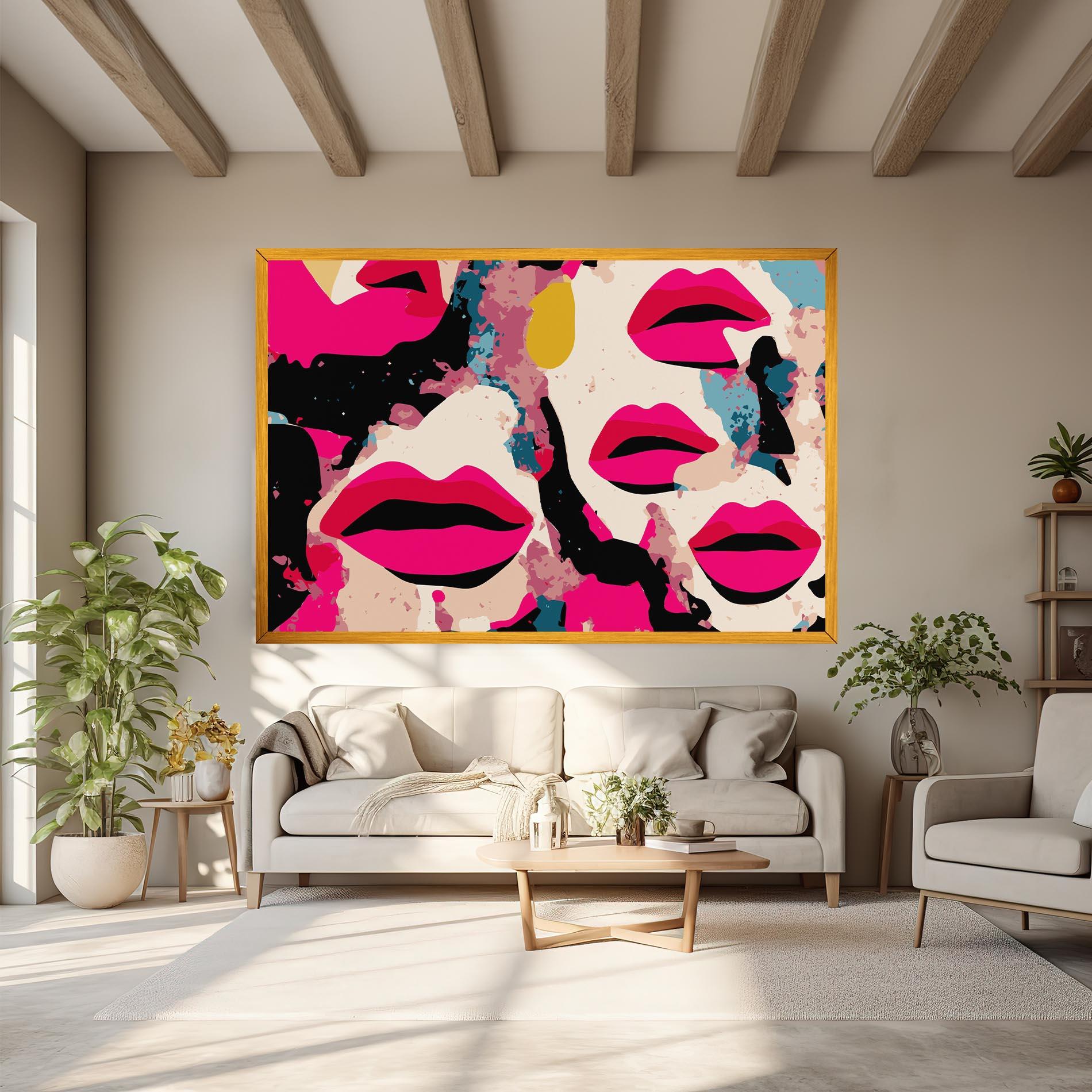 Obraz na Płótnie Pink Lips mockup 6