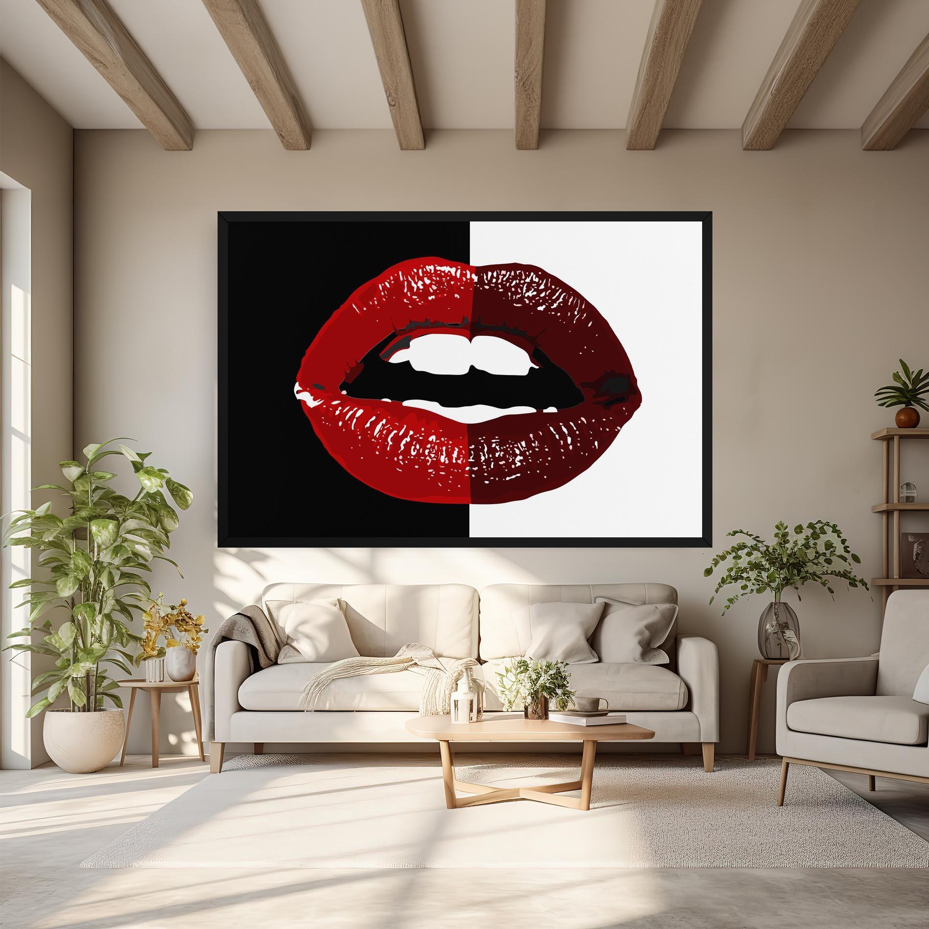 Obraz na Płótnie Red Shade Lips mockup 6