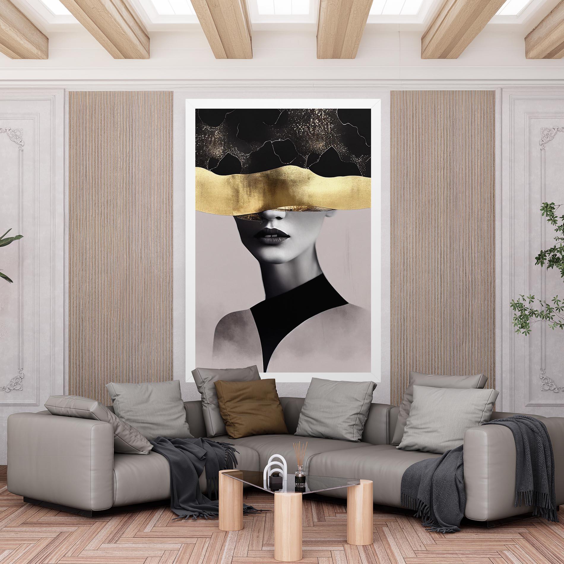 Obraz na Płótnie Grey Lips mockup 6