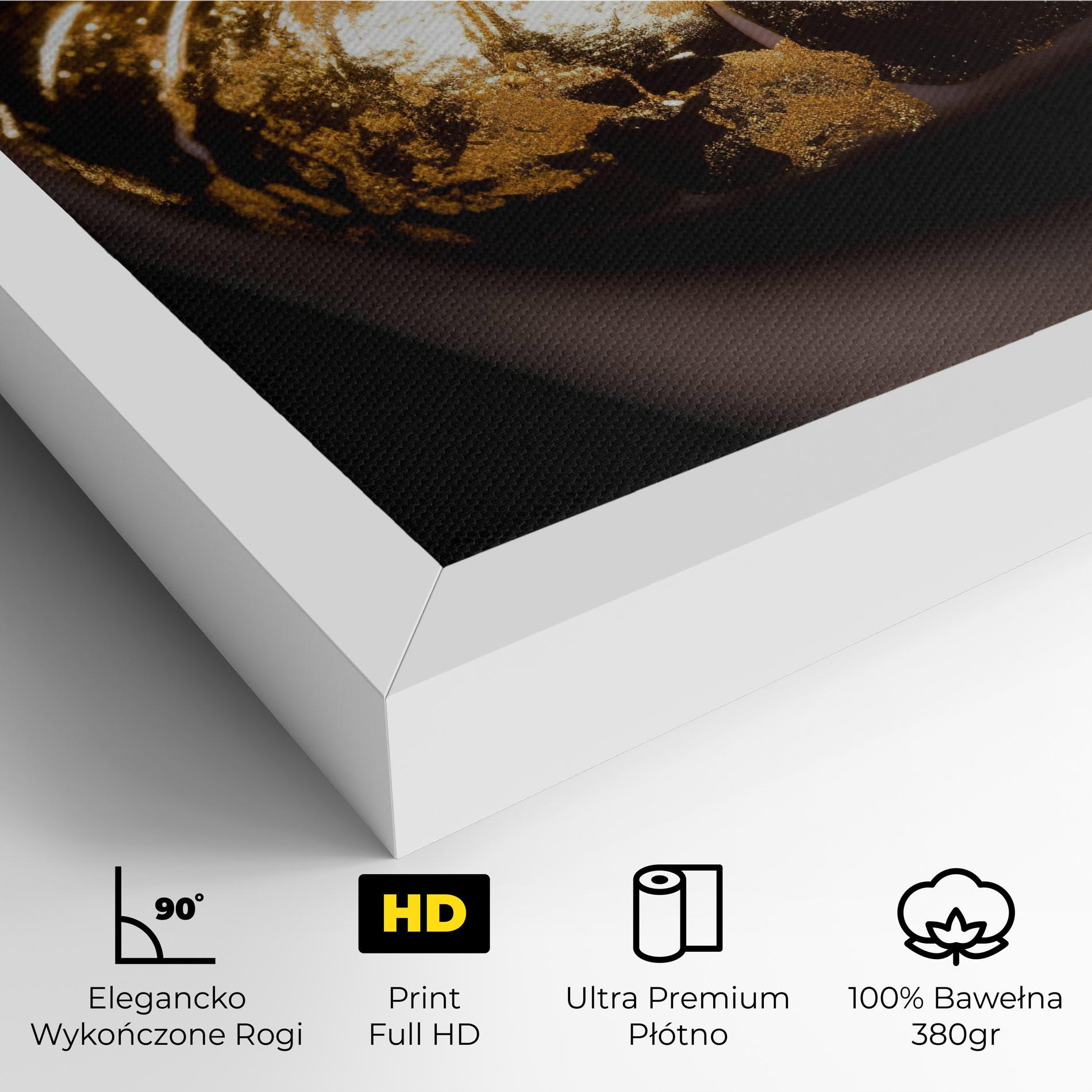 Obraz na Płótnie Big Gold Lips mockup 4