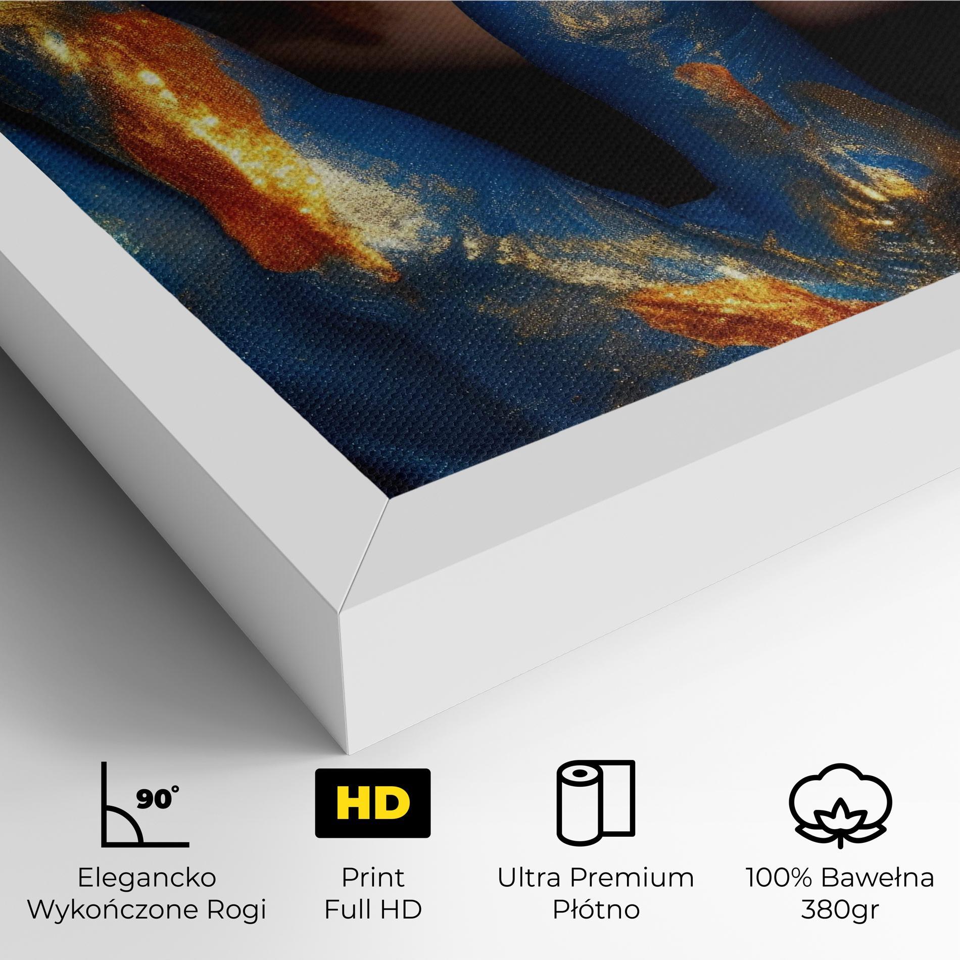 Obraz na Płótnie Blue Hand Lips mockup 4