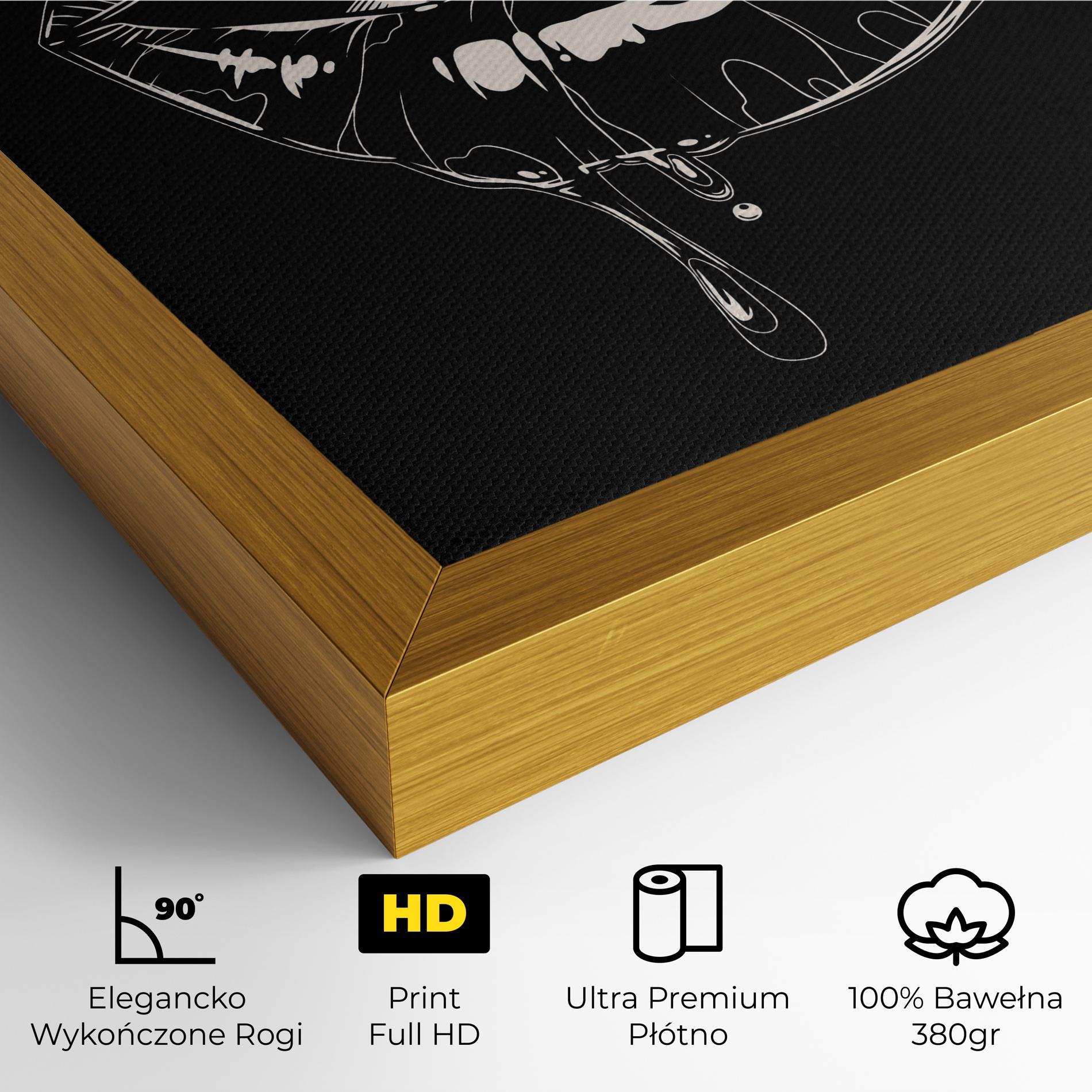 Obraz na Płótnie Open Lips On Black mockup 4