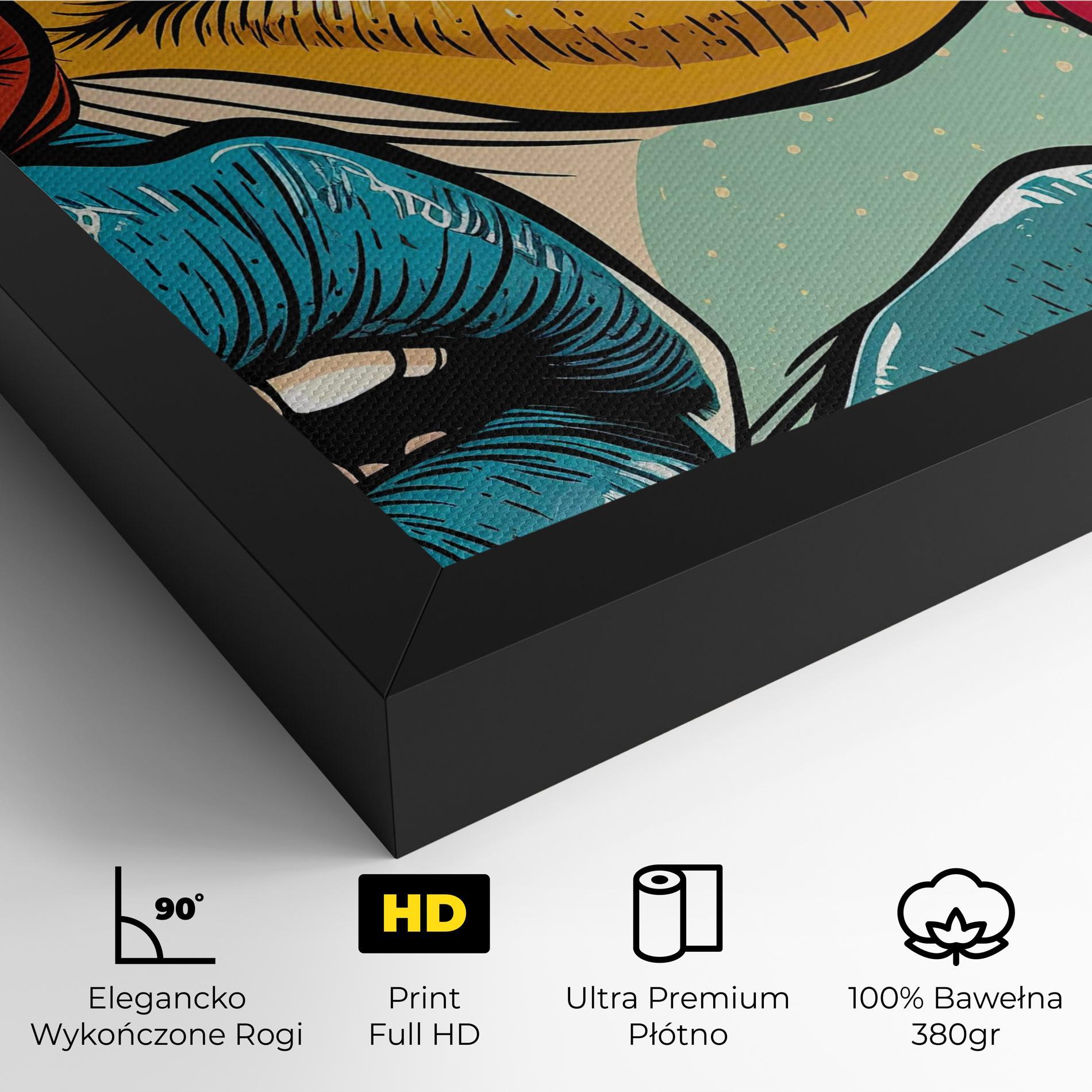 Obraz na Płótnie Comic Book Color Lips mockup 4