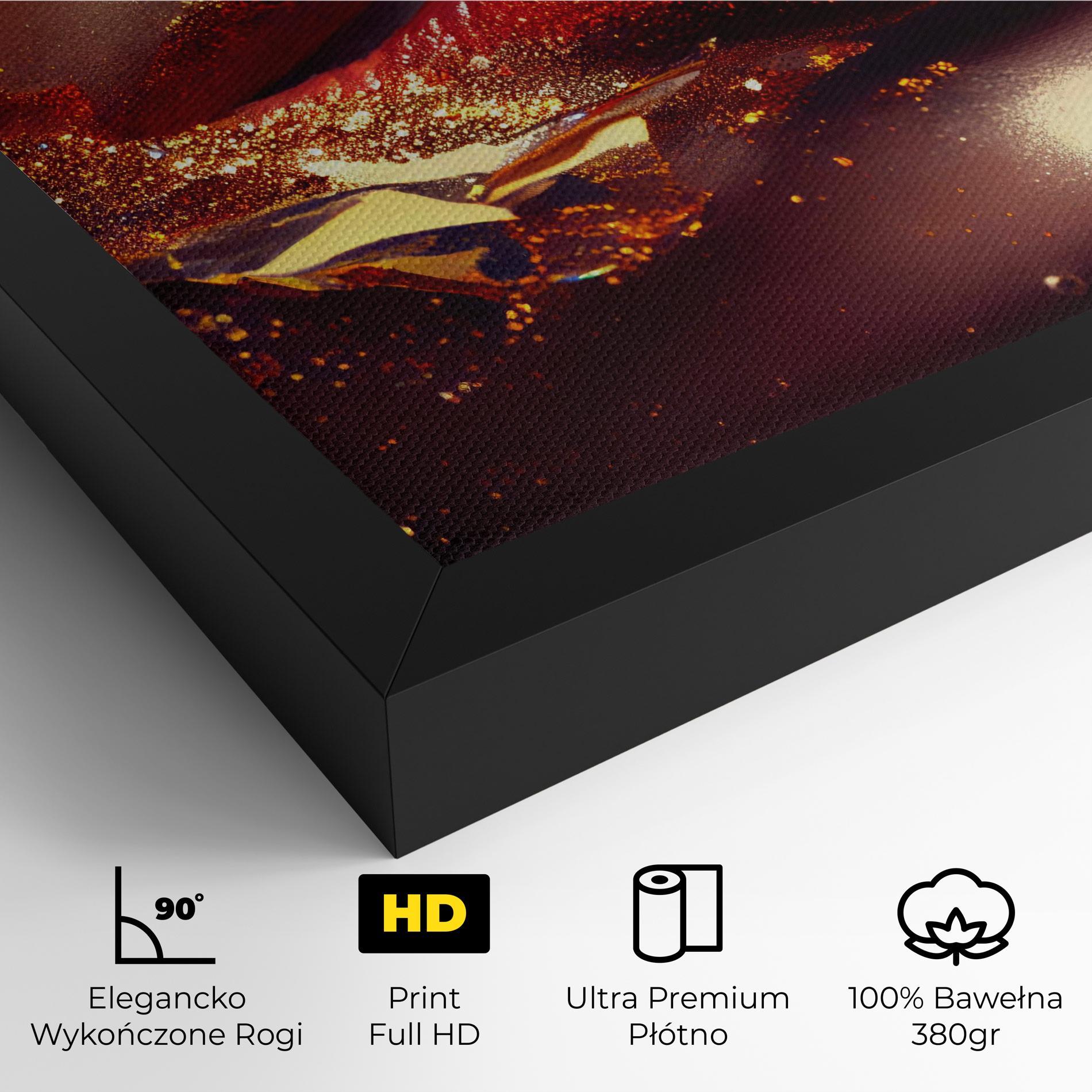 Obraz na Płótnie Gold Glitter Lips mockup 4