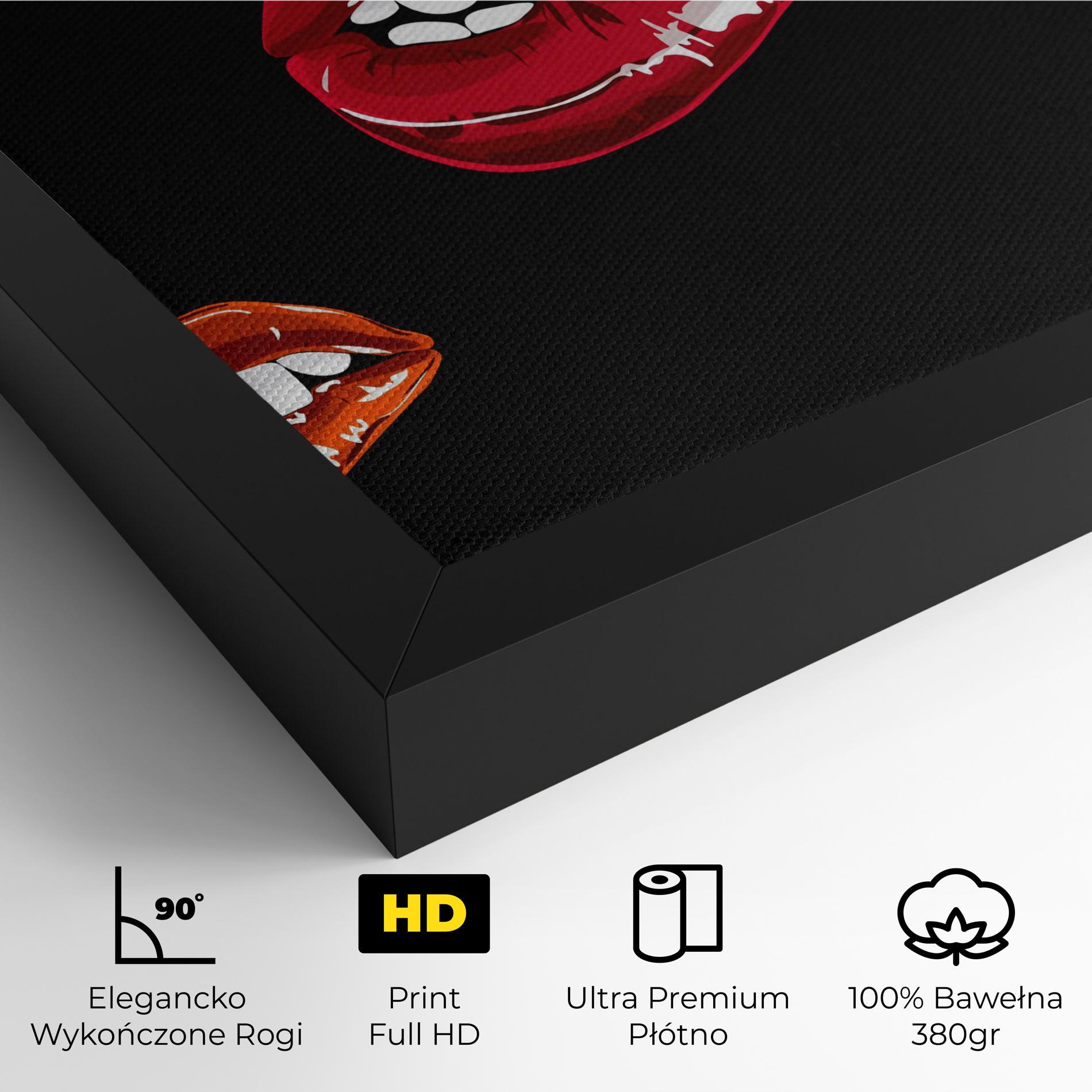 Obraz na Płótnie Mix Color Lips mockup 4