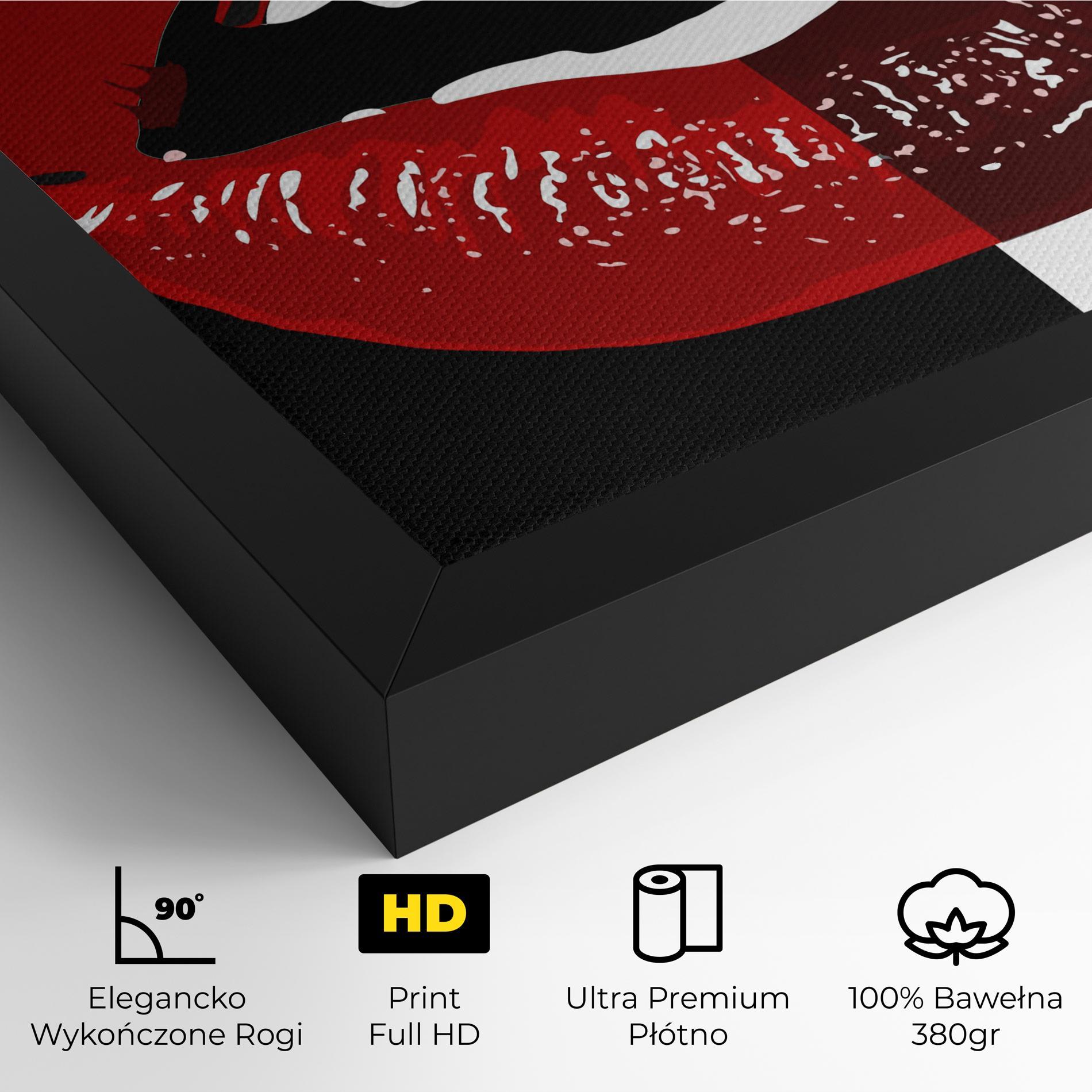 Obraz na Płótnie Red Shade Lips mockup 4