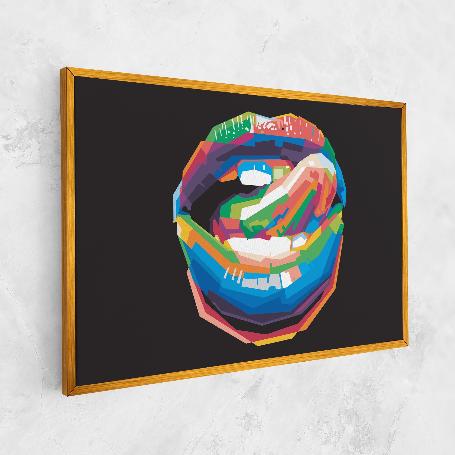 Obraz na Płótnie Lips Toungue mockup 1