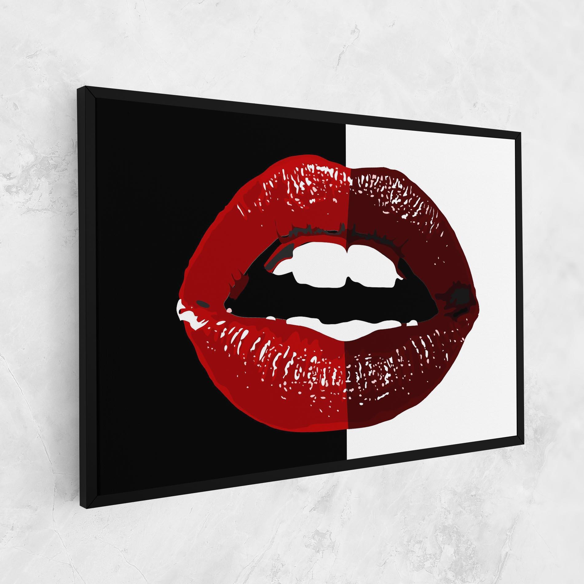 Obraz na Płótnie Red Shade Lips mockup 1