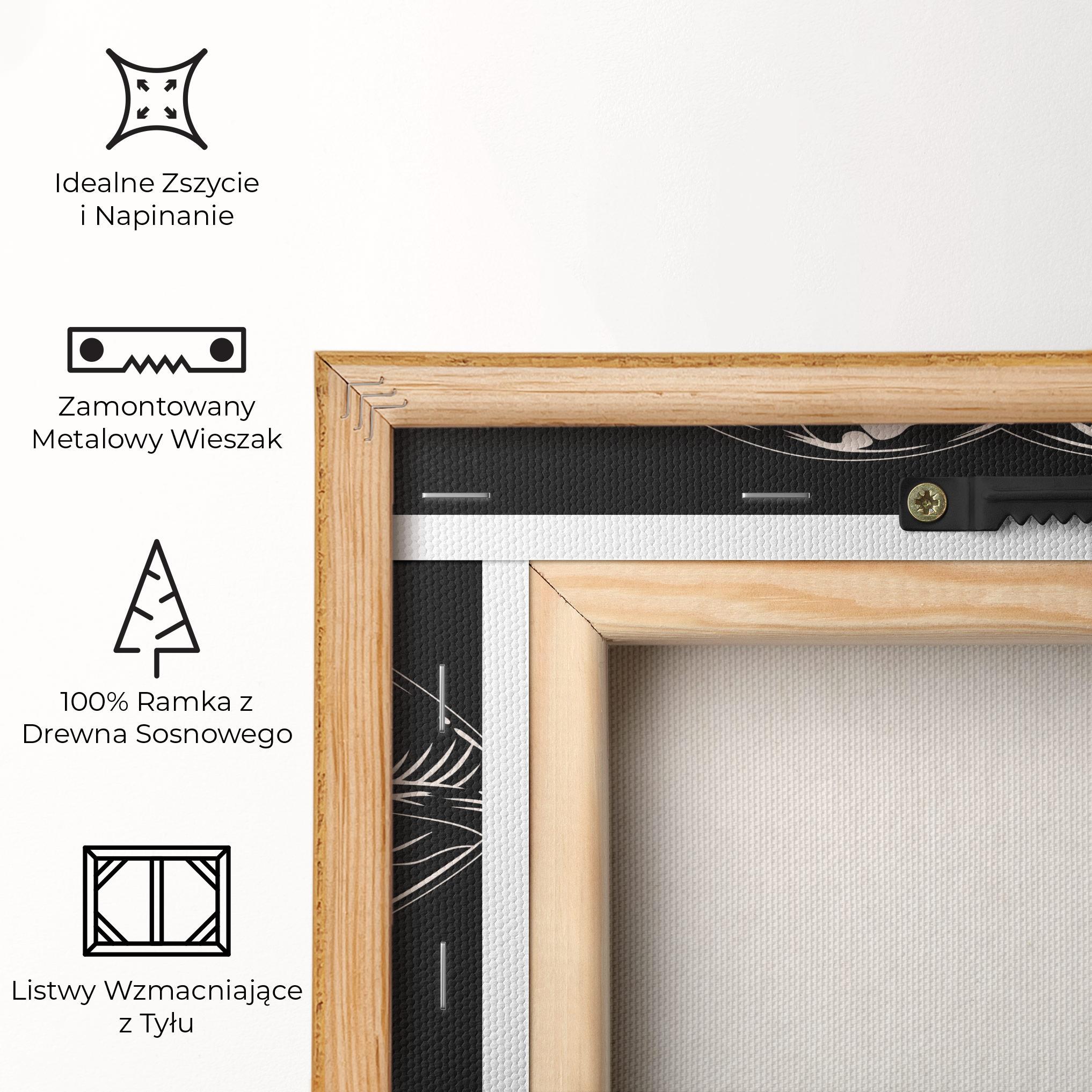 Obraz na Płótnie Juicy Lips On Black mockup 5