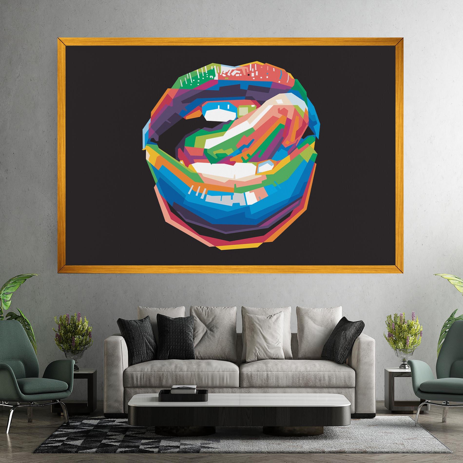 Obraz na Płótnie Lips Toungue mockup 7