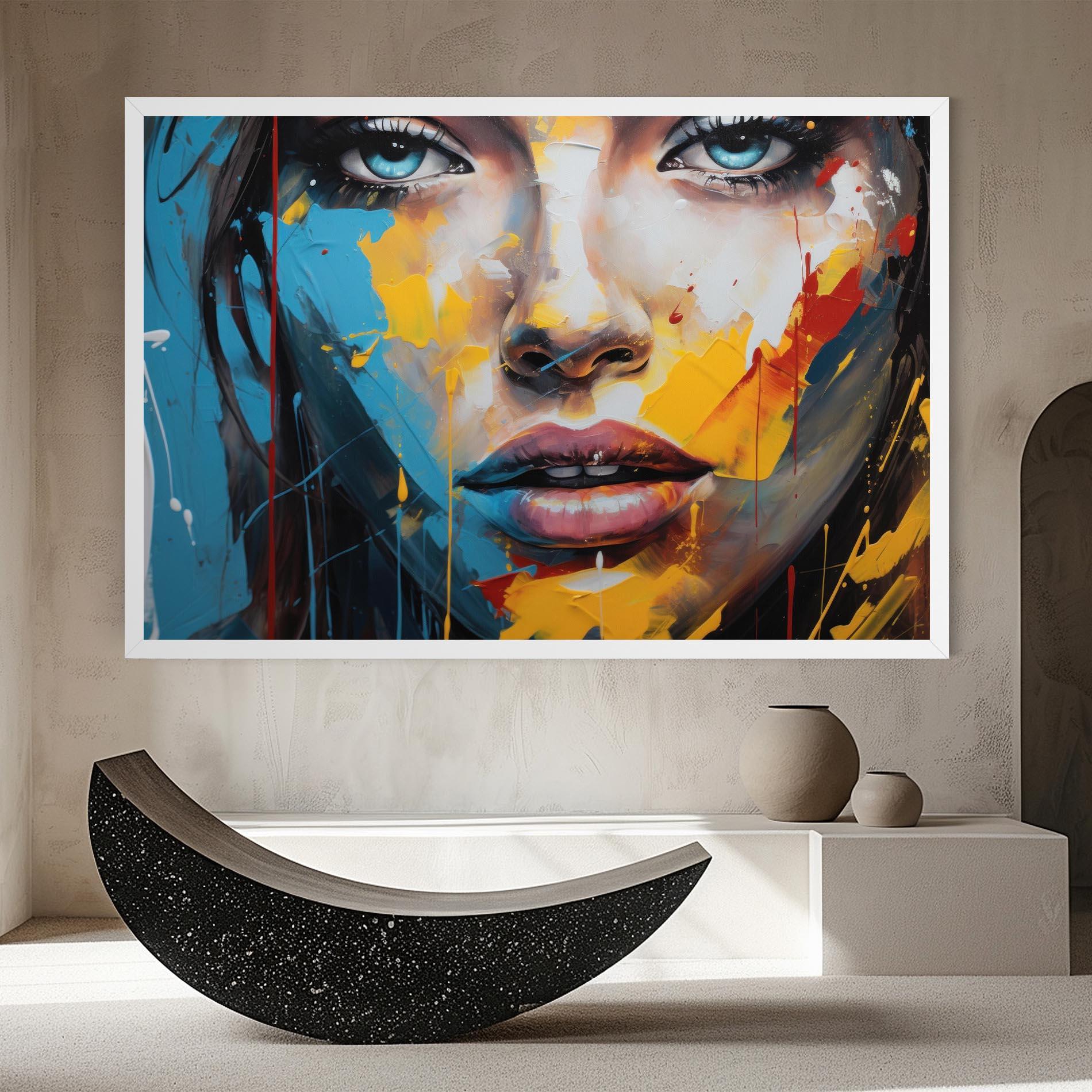 Obraz na Płótnie Woman Abstract Lips mockup 8