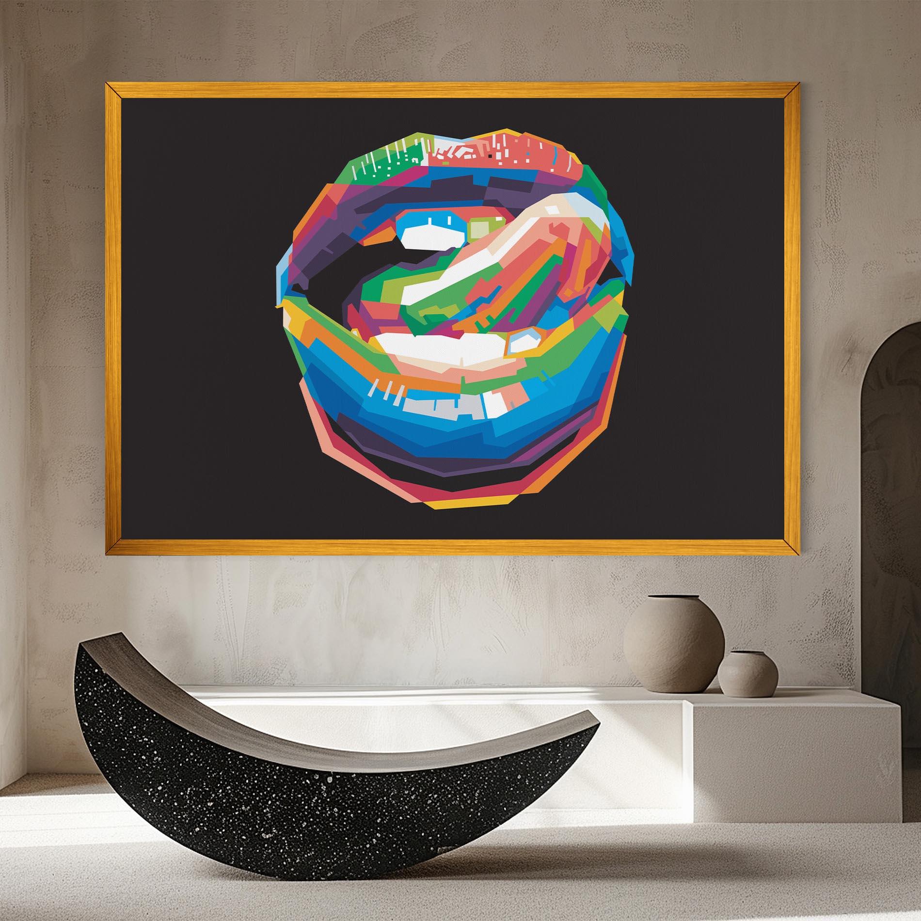 Obraz na Płótnie Lips Toungue mockup 8