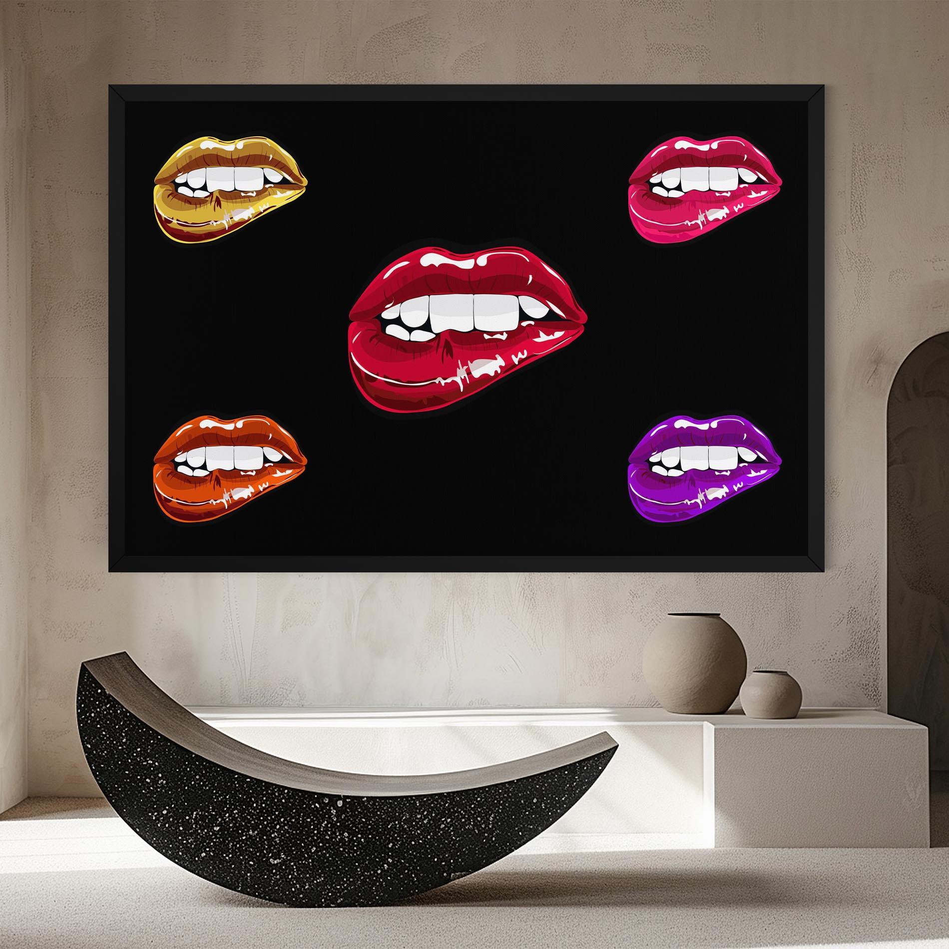 Obraz na Płótnie Mix Color Lips mockup 8
