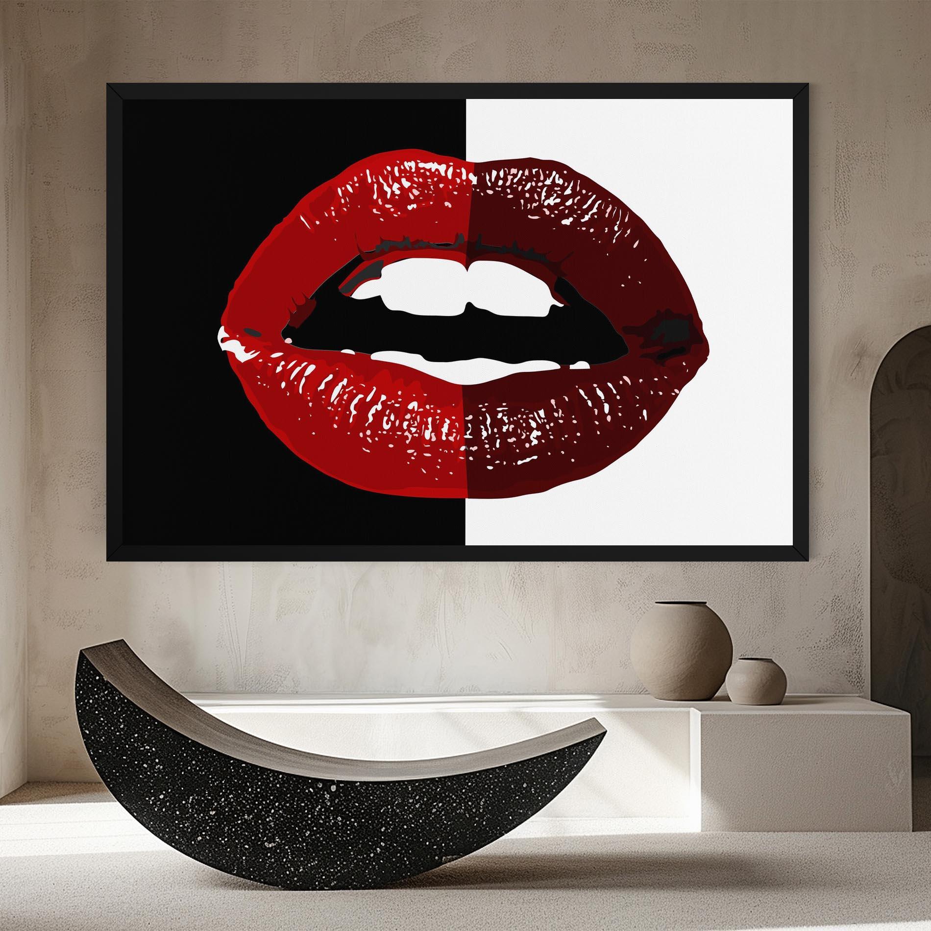 Obraz na Płótnie Red Shade Lips mockup 8