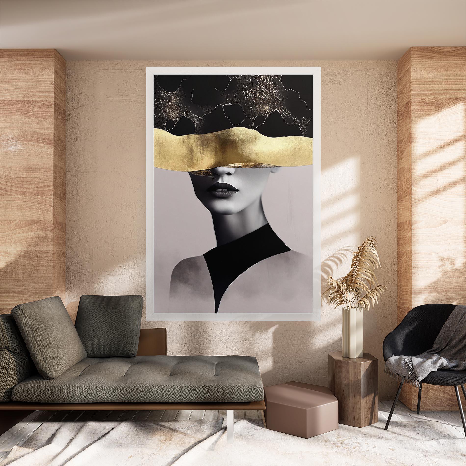 Obraz na Płótnie Grey Lips mockup 8