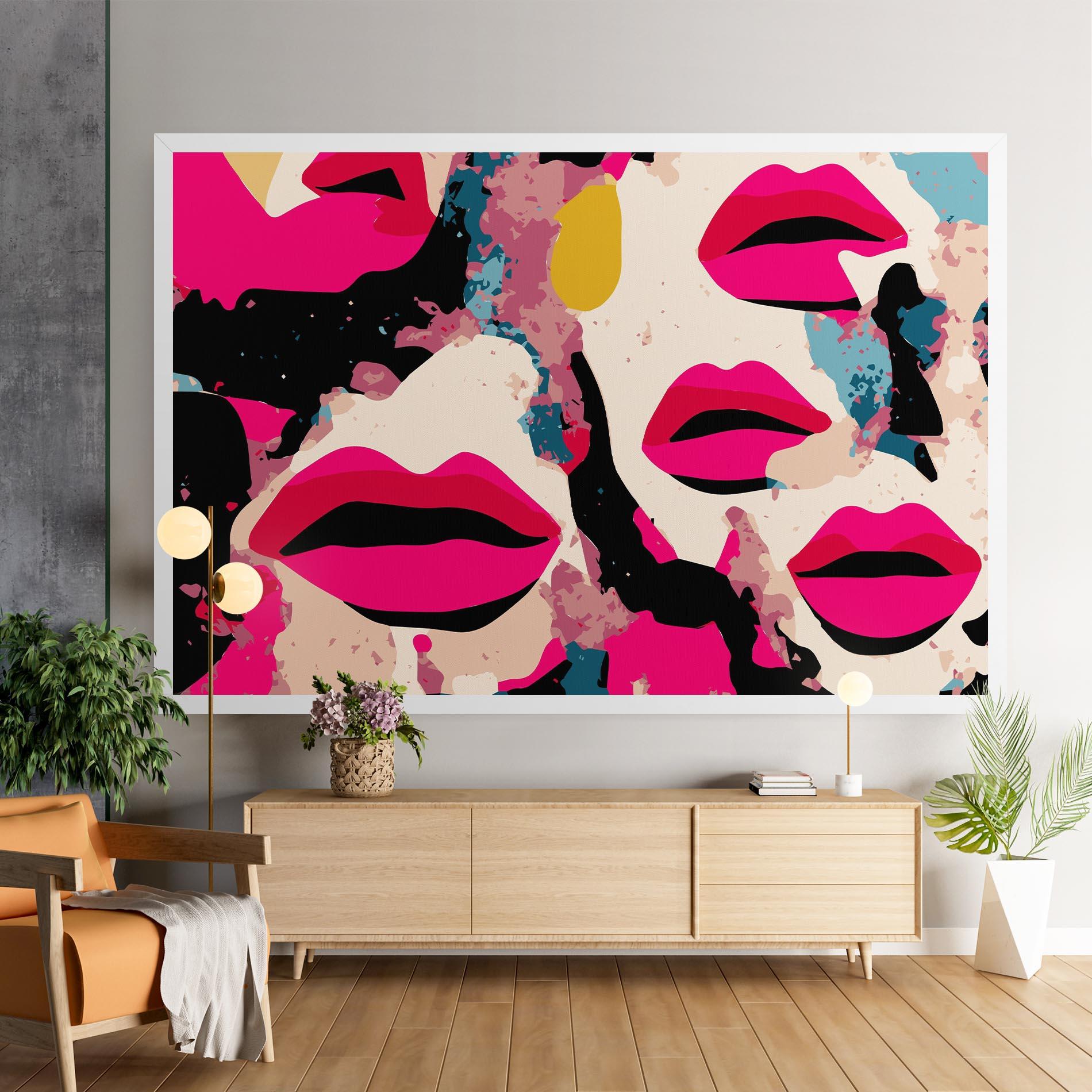 Obraz na Płótnie Pink Lips mockup 9