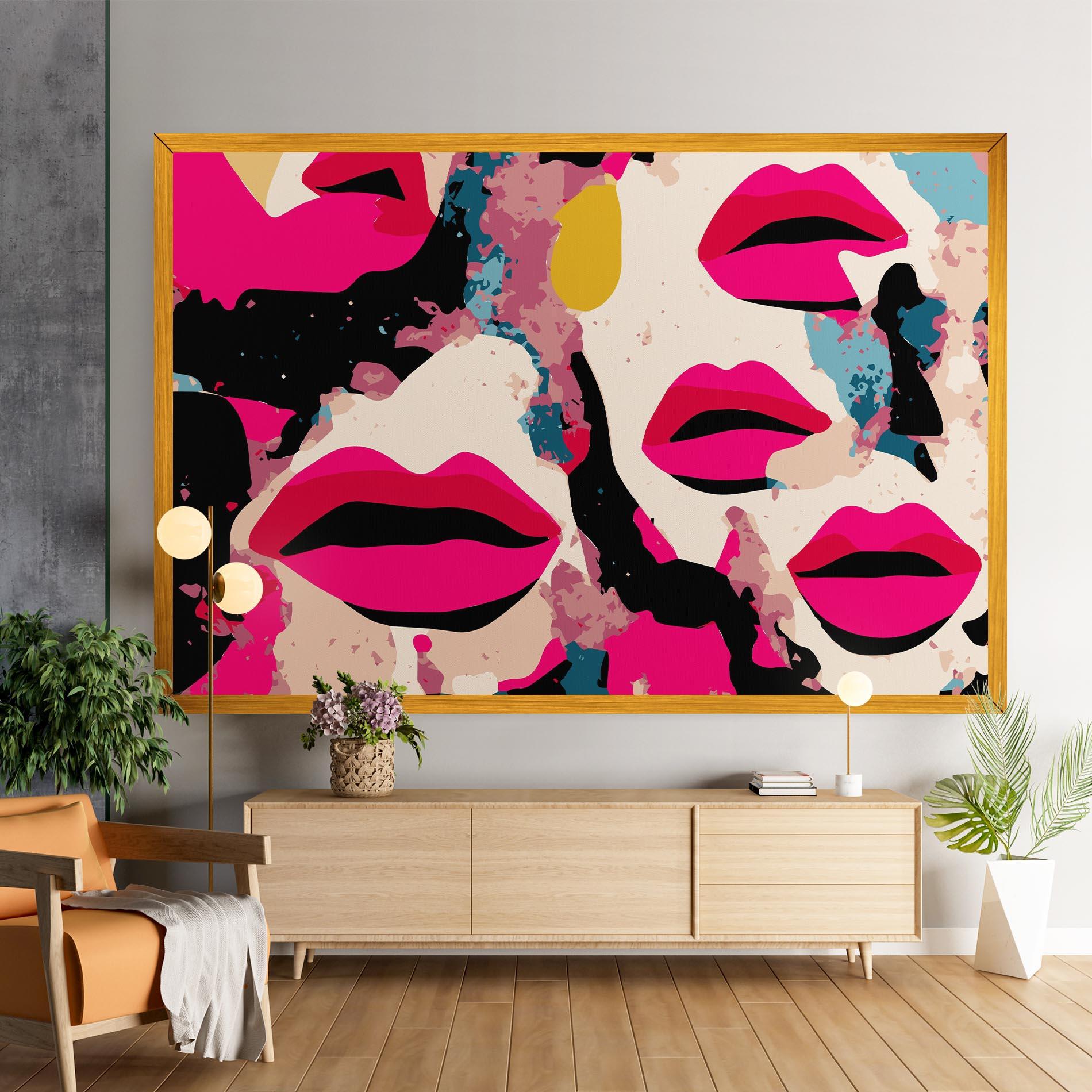 Obraz na Płótnie Pink Lips mockup 9