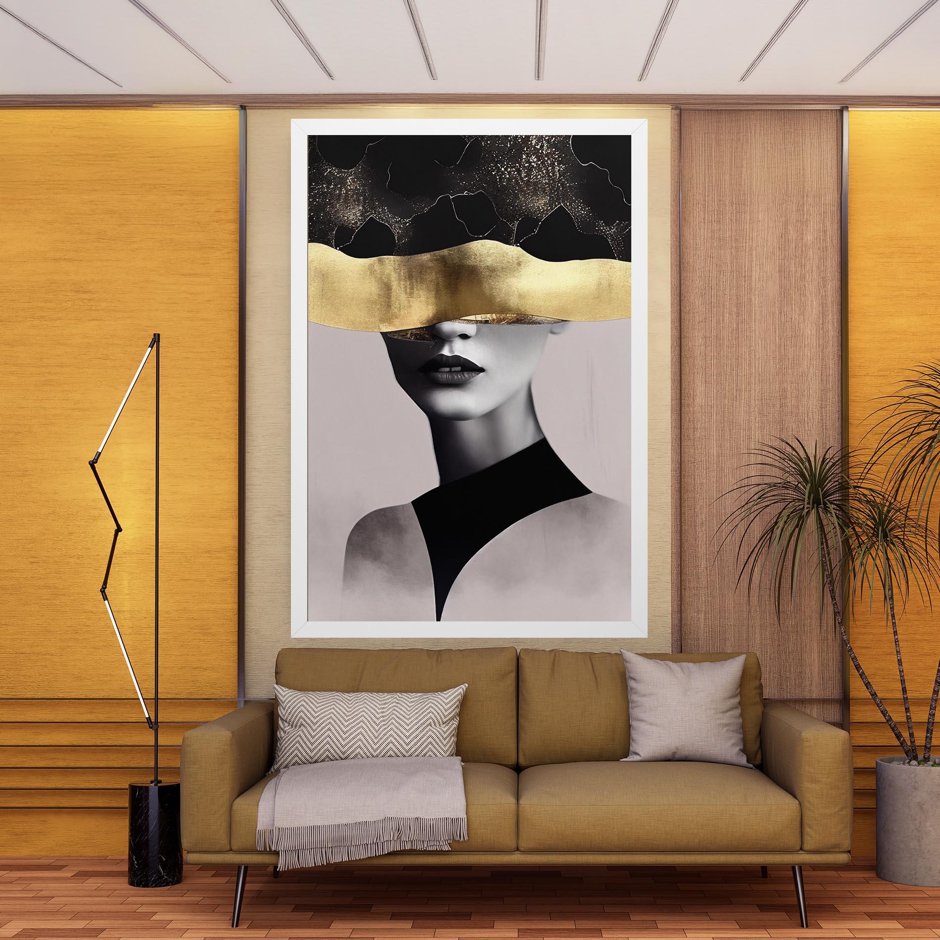 Obraz na Płótnie Grey Lips mockup 9