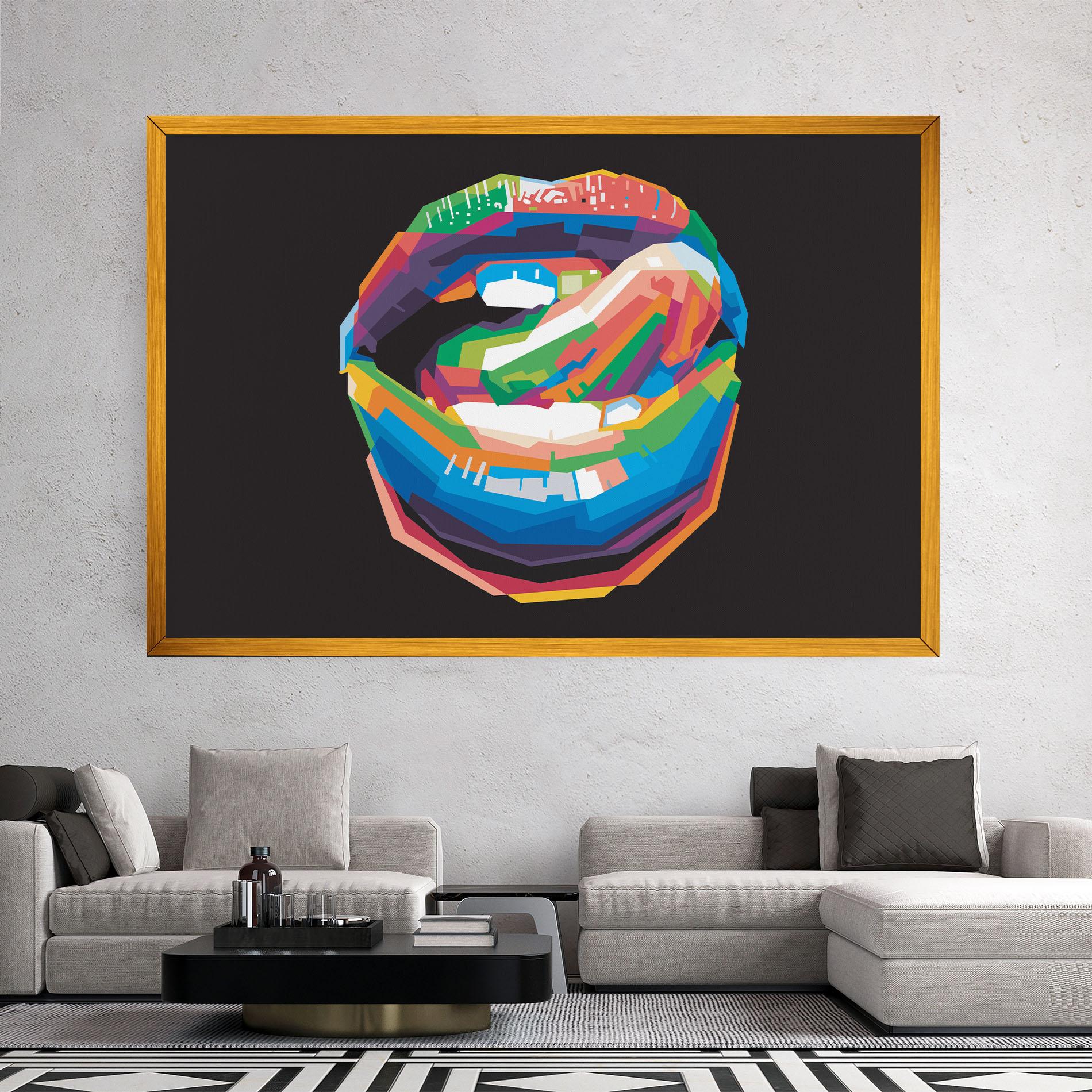 Obraz na Płótnie Lips Toungue mockup 2