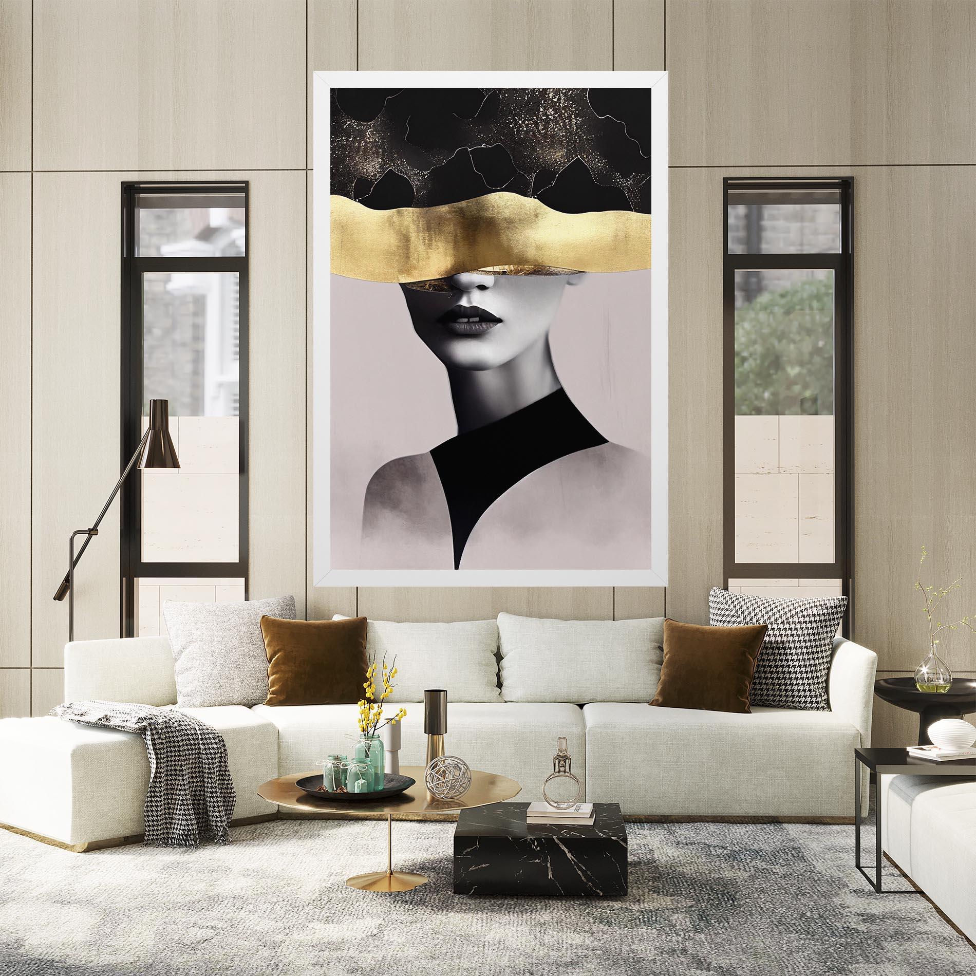 Obraz na Płótnie Grey Lips mockup 2