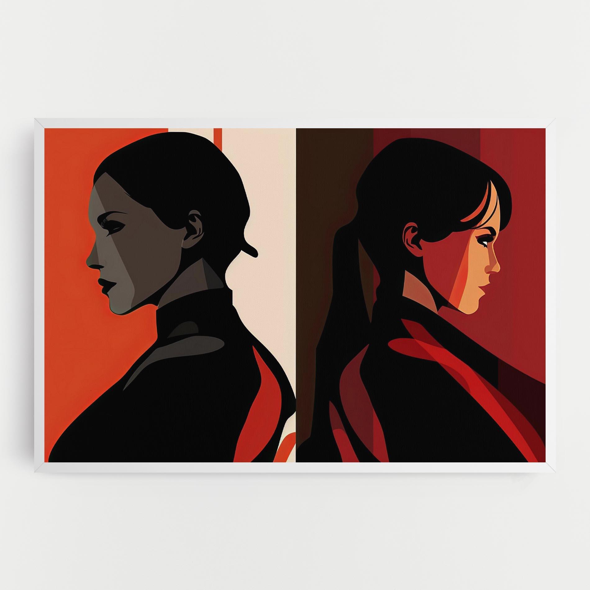 Obraz na Płótnie Graphical Portrait mockup 0