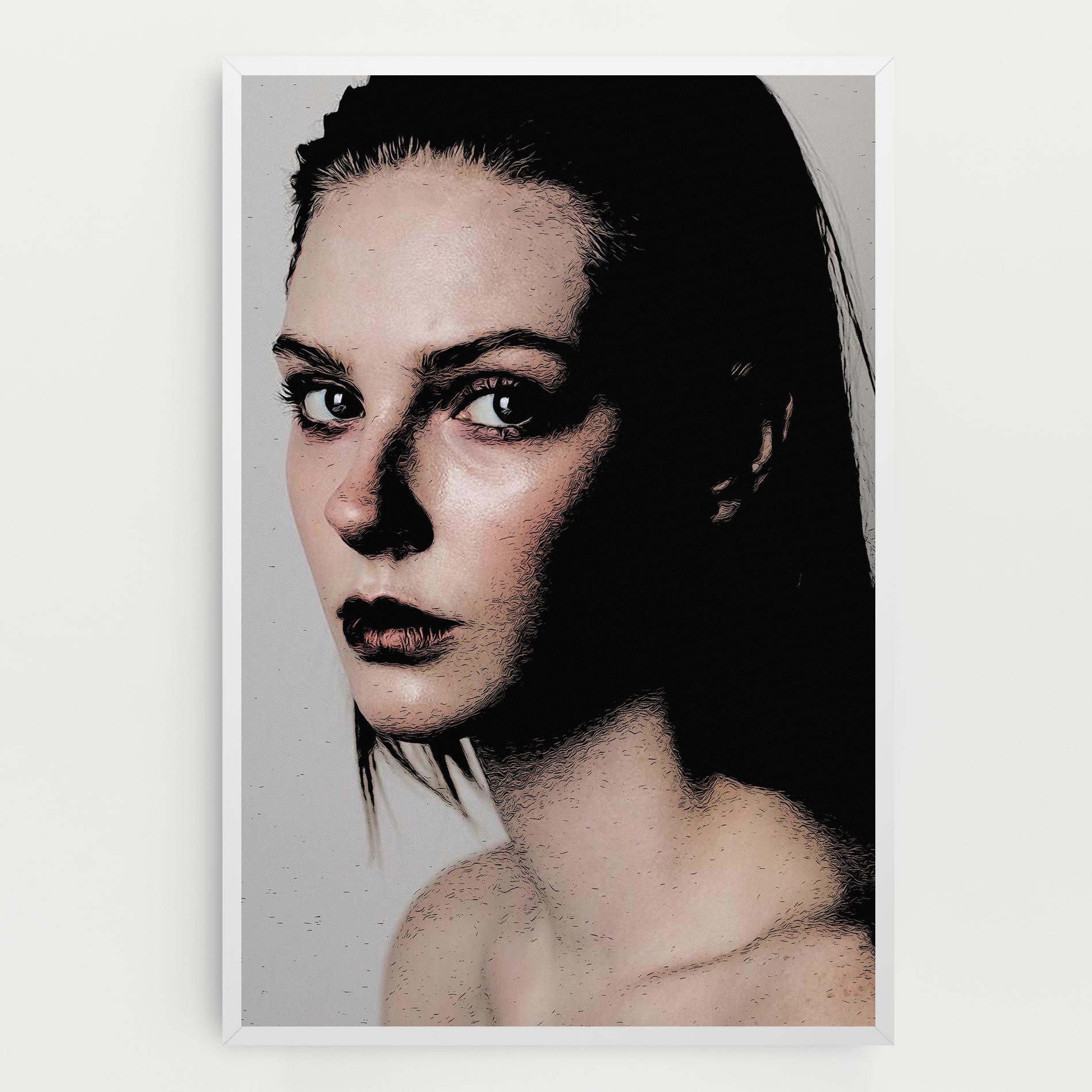 Obraz na Płótnie Big Eyes Portrait mockup 0