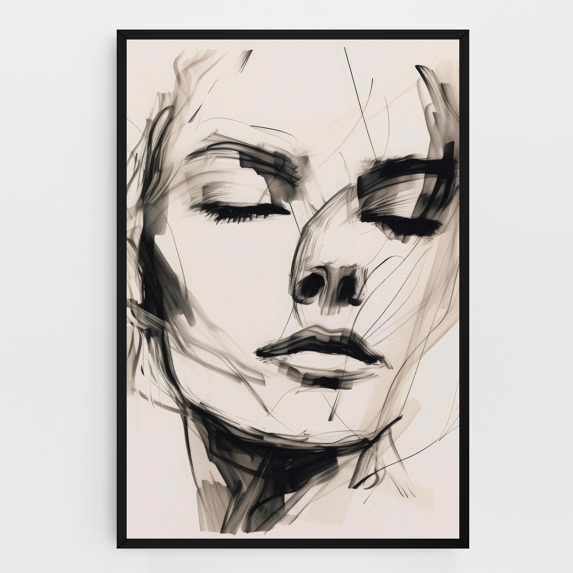 Obraz na Płótnie Continuous Line Woman mockup 0