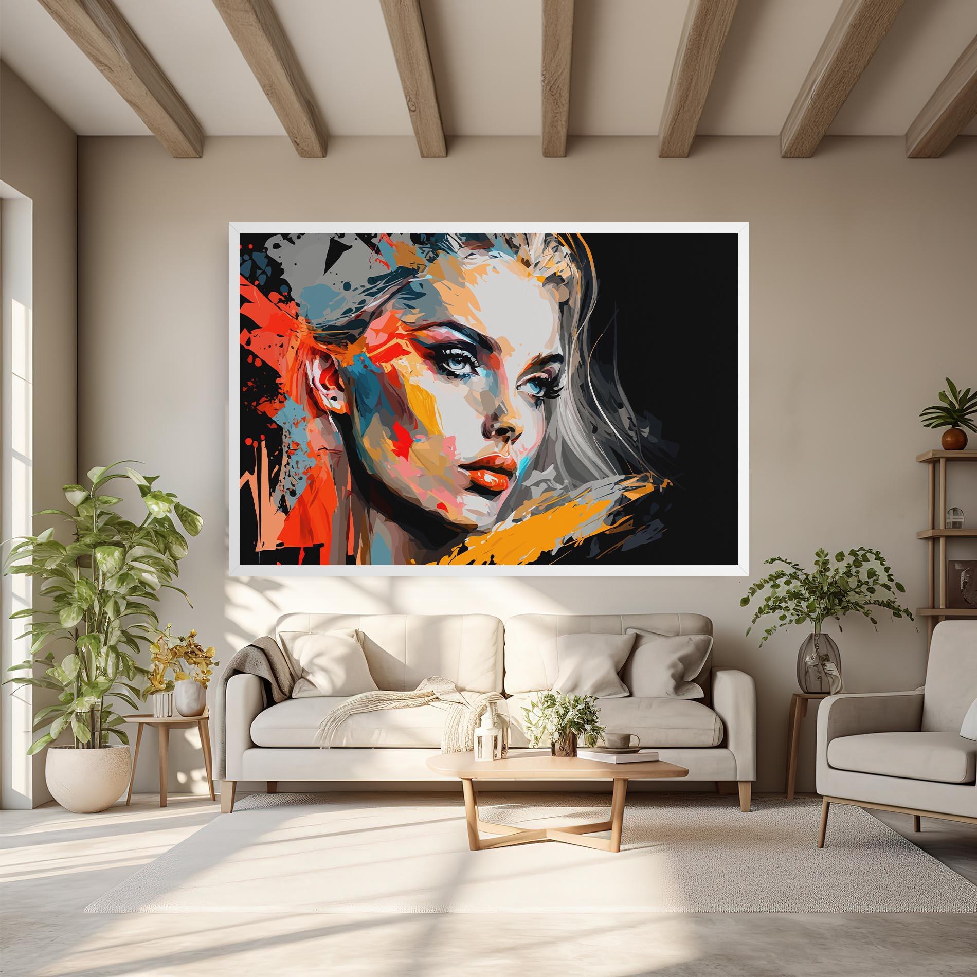 Obraz na Płótnie Blue Eye Face mockup 6