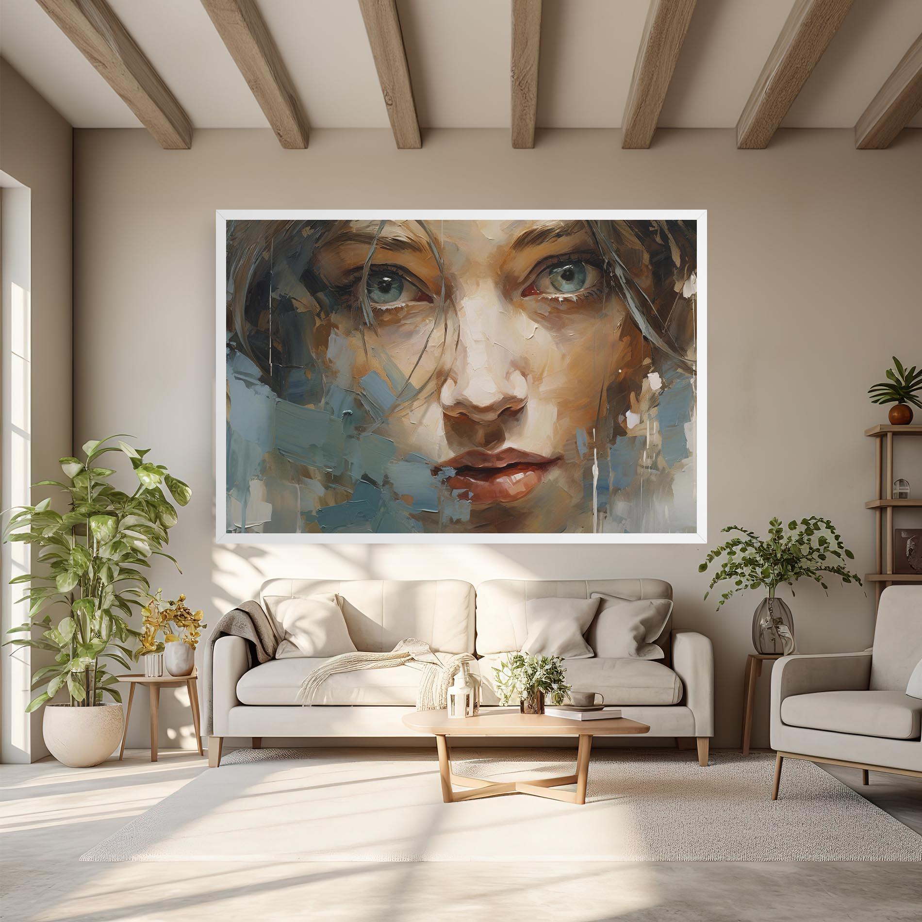 Obraz na Płótnie Expressive Portrait mockup 6