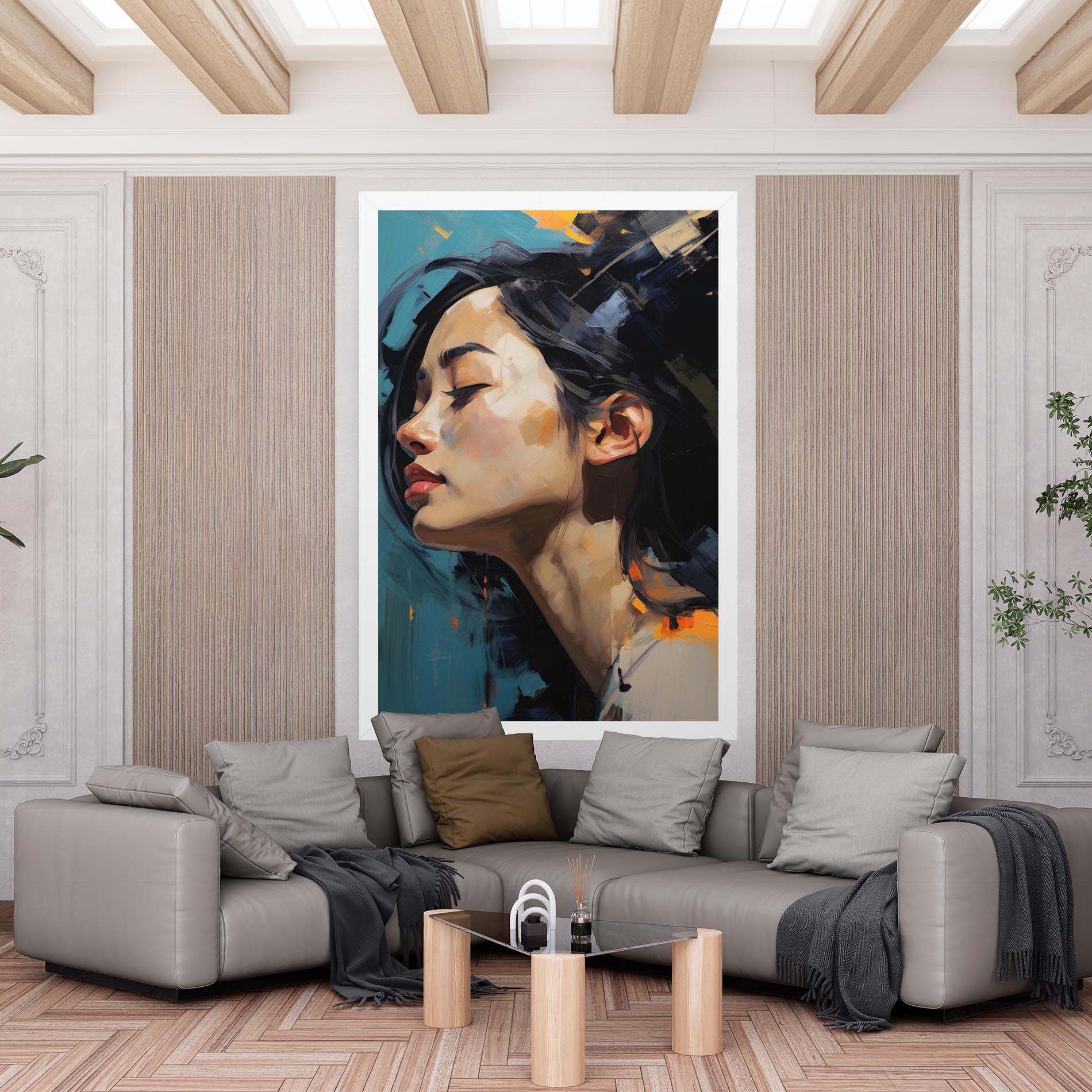 Obraz na Płótnie Acrylic Asian Portrait mockup 6