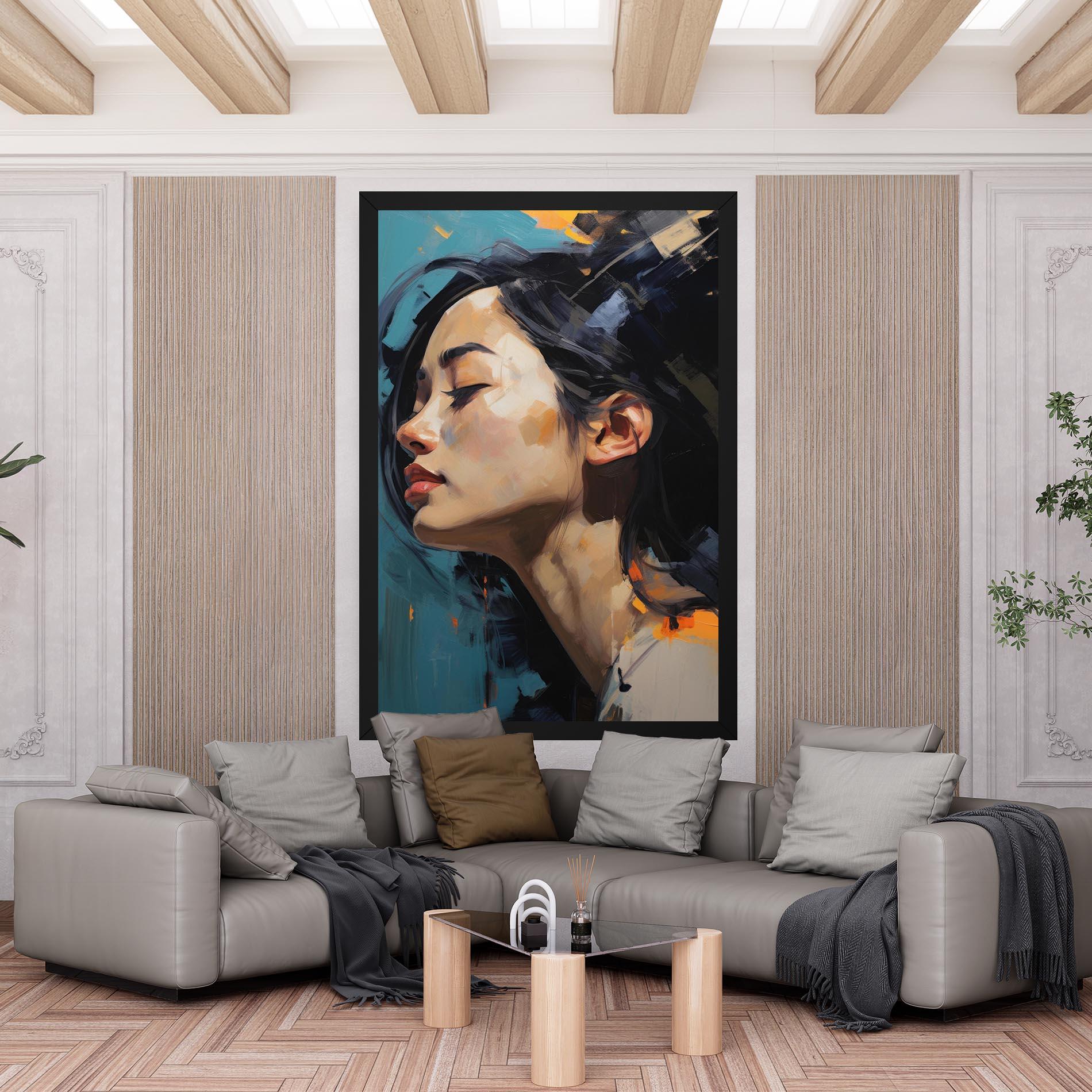 Obraz na Płótnie Acrylic Asian Portrait mockup 6