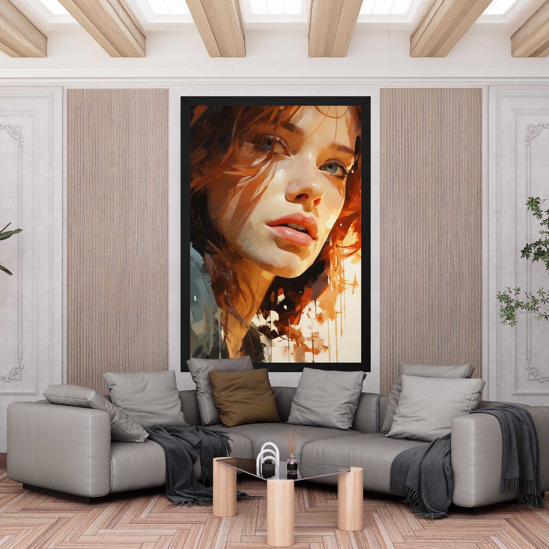 Obraz na Płótnie Pretty Woman Portrait mockup 6