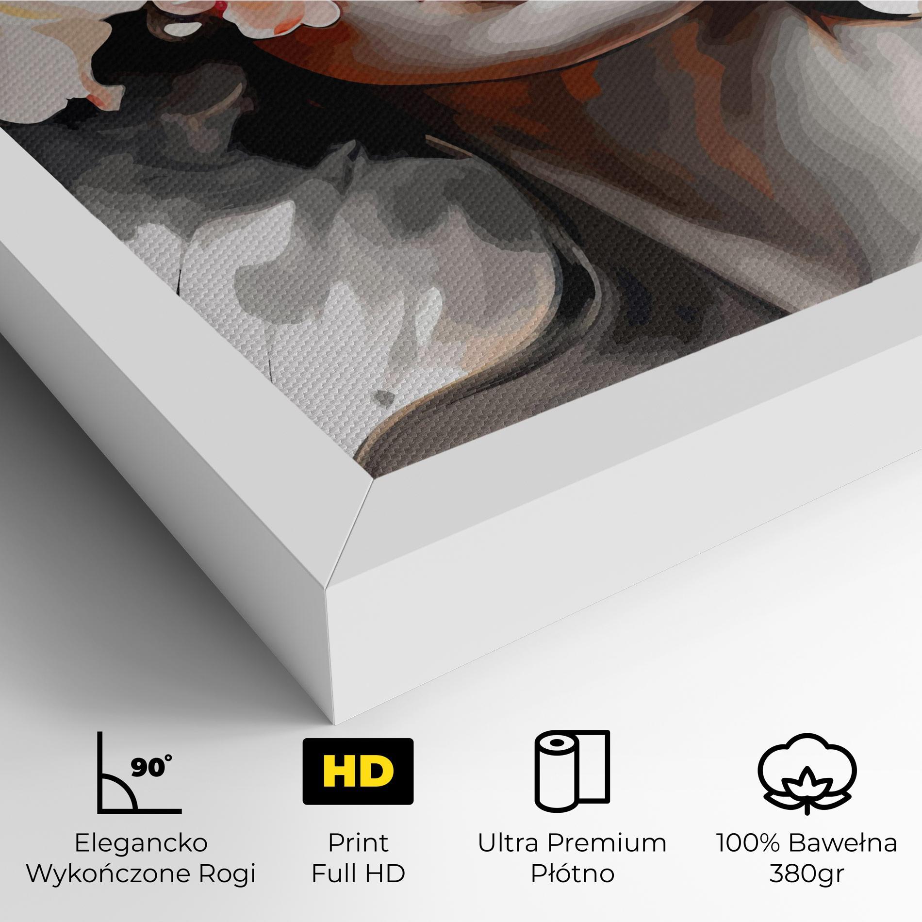 Obraz na Płótnie Yellow Flower Portrait mockup 4